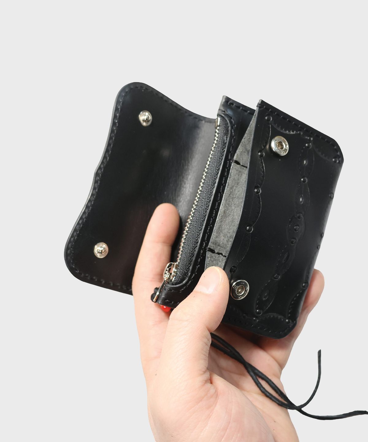카마테클럽(CAMATECLUB) Yazhi Trucker Wallet -Black 핸드메이드지갑, 네이티브아메리칸, 웨스턴