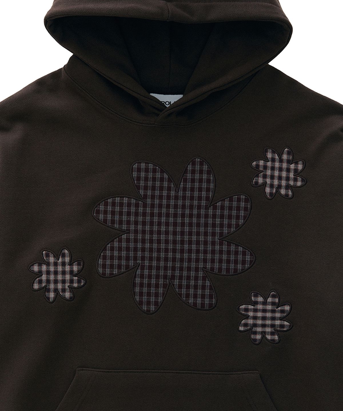 큐로랩(QUROLAB) SUN APPLIQUE SWEAT HOODIE(BROWN)