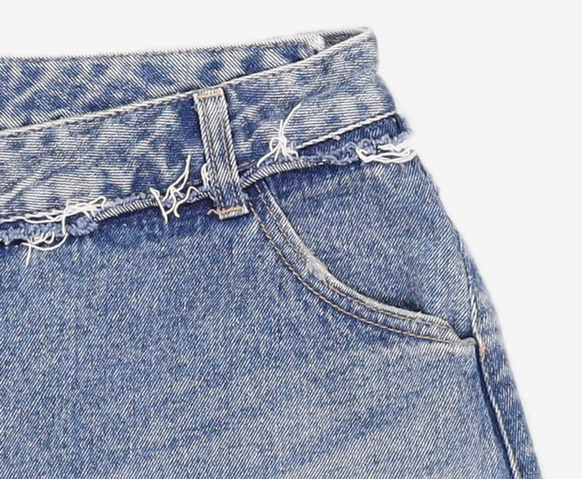 마리떼 프랑소와 저버(MARITHÉ + FRANҪOIS GIRBAUD) W LOW WRAP DENIM SKIRT blue S