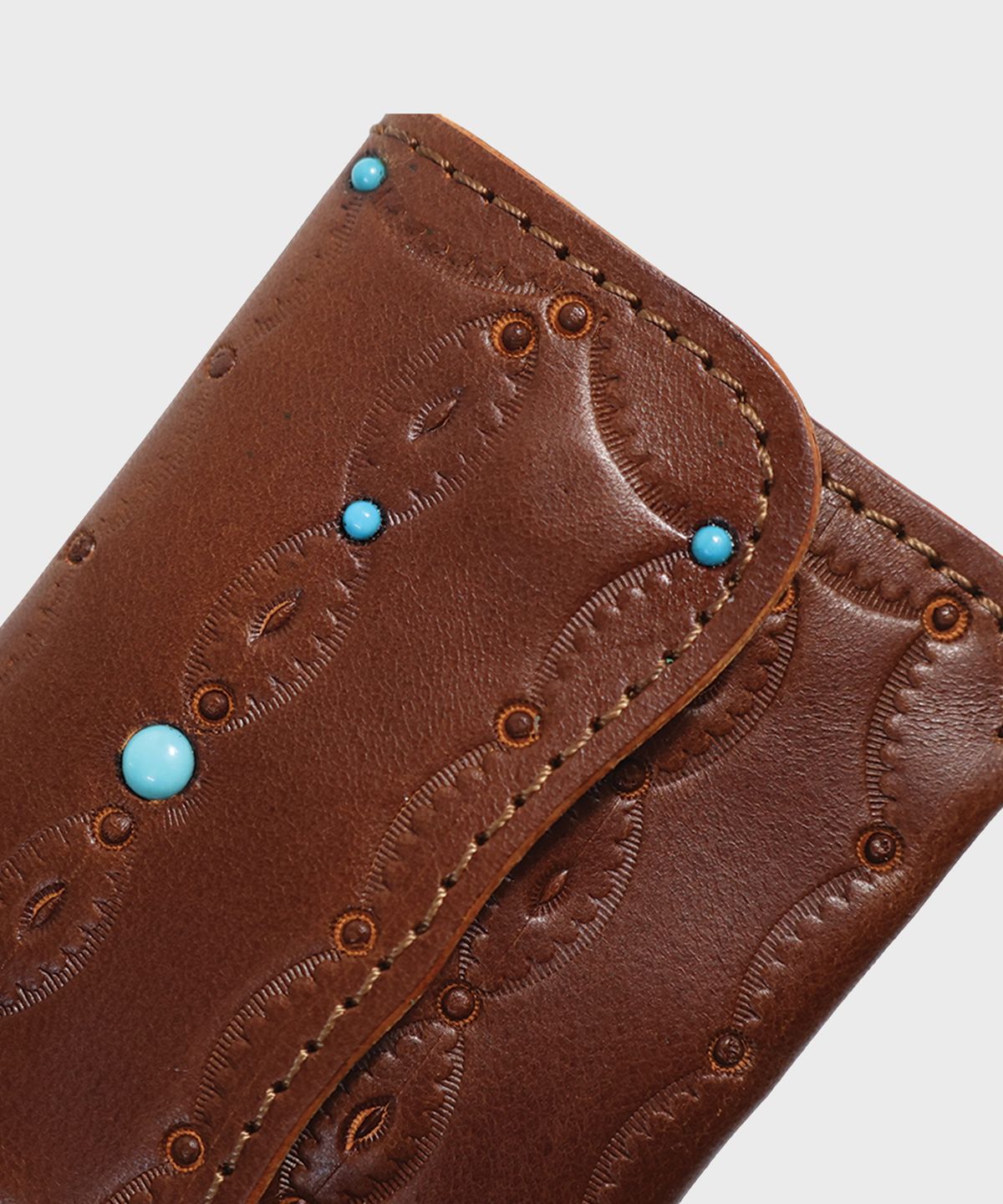 카마테클럽(CAMATECLUB) Yazhi Trucker Wallet -Brown 핸드메이드지갑, 네이티브아메리칸, 웨스턴