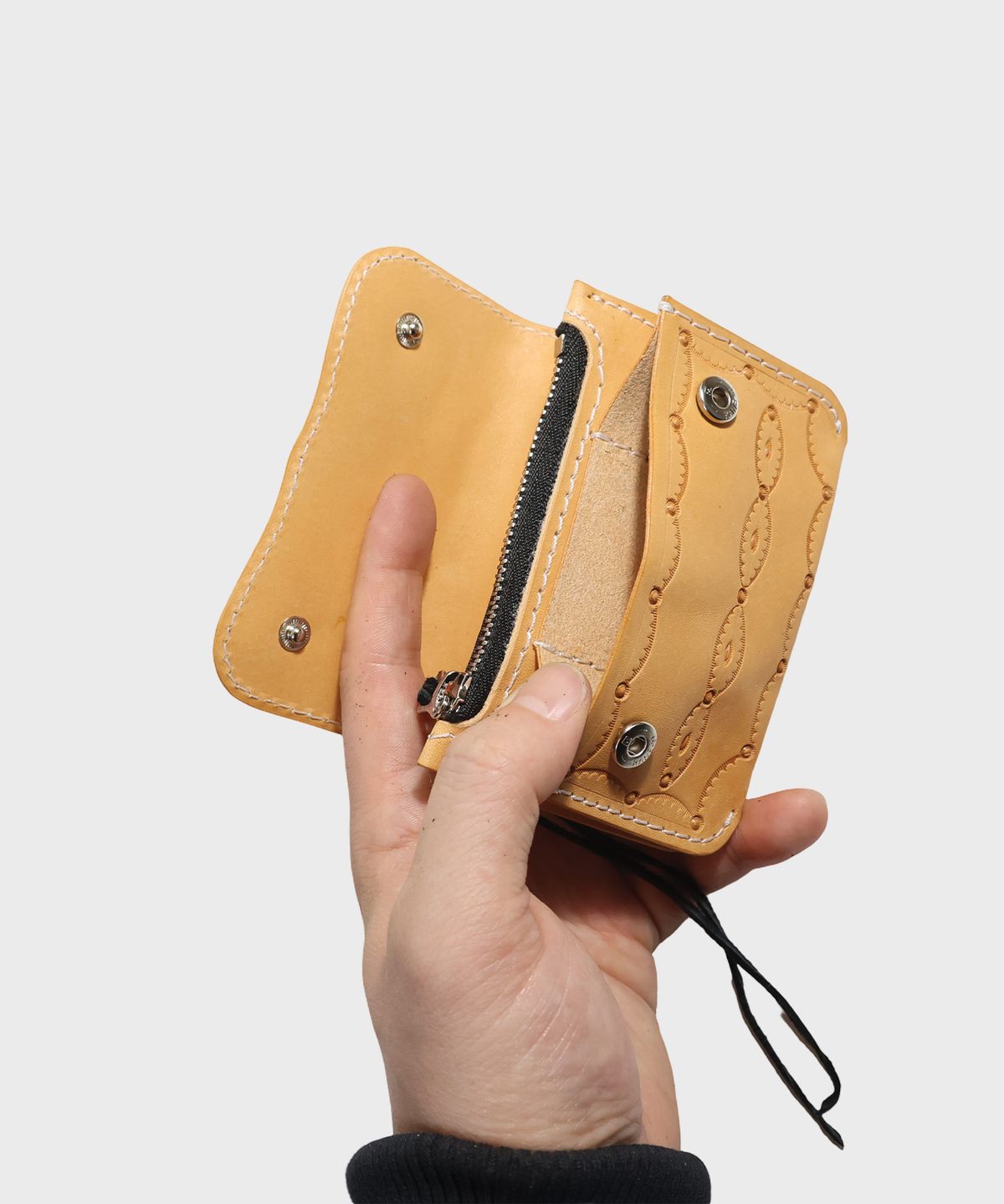 카마테클럽(CAMATECLUB) Yazhi Trucker Wallet -Natural 핸드메이드지갑, 네이티브아메리칸, 웨스턴
