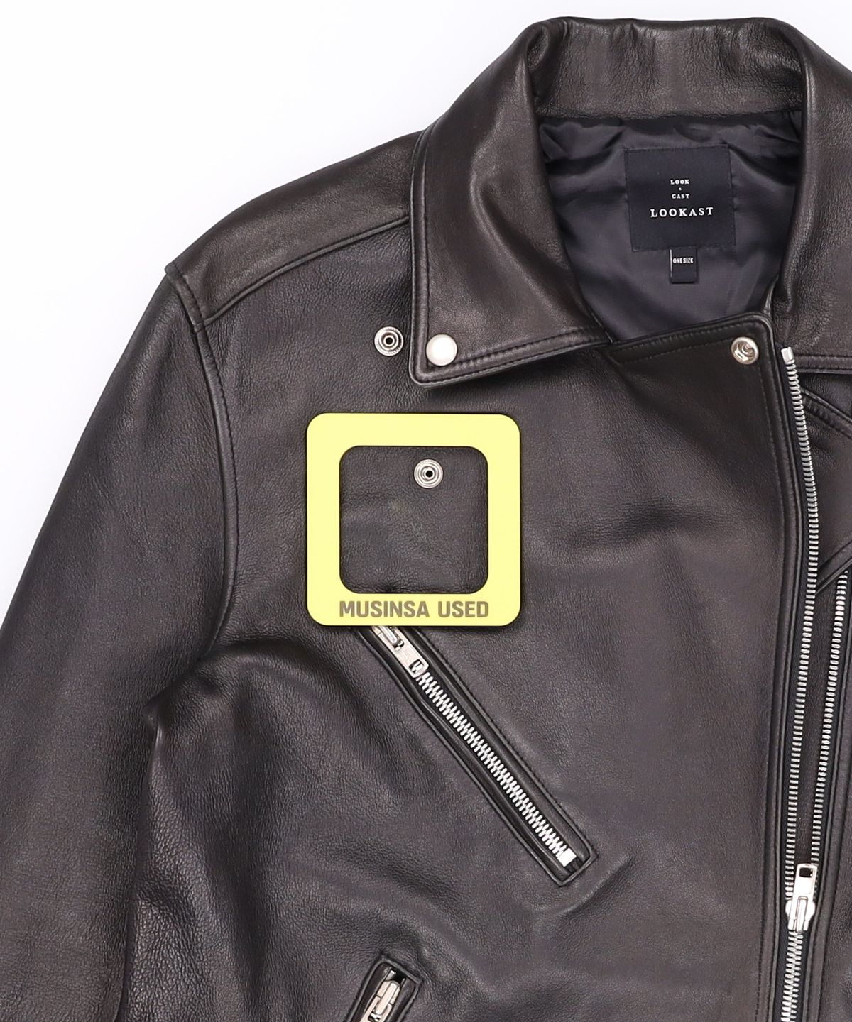 룩캐스트(LOOKAST) PREMIUM BLACK OVERSIZE LAMBSKIN JACKET(WOMAN) ONE