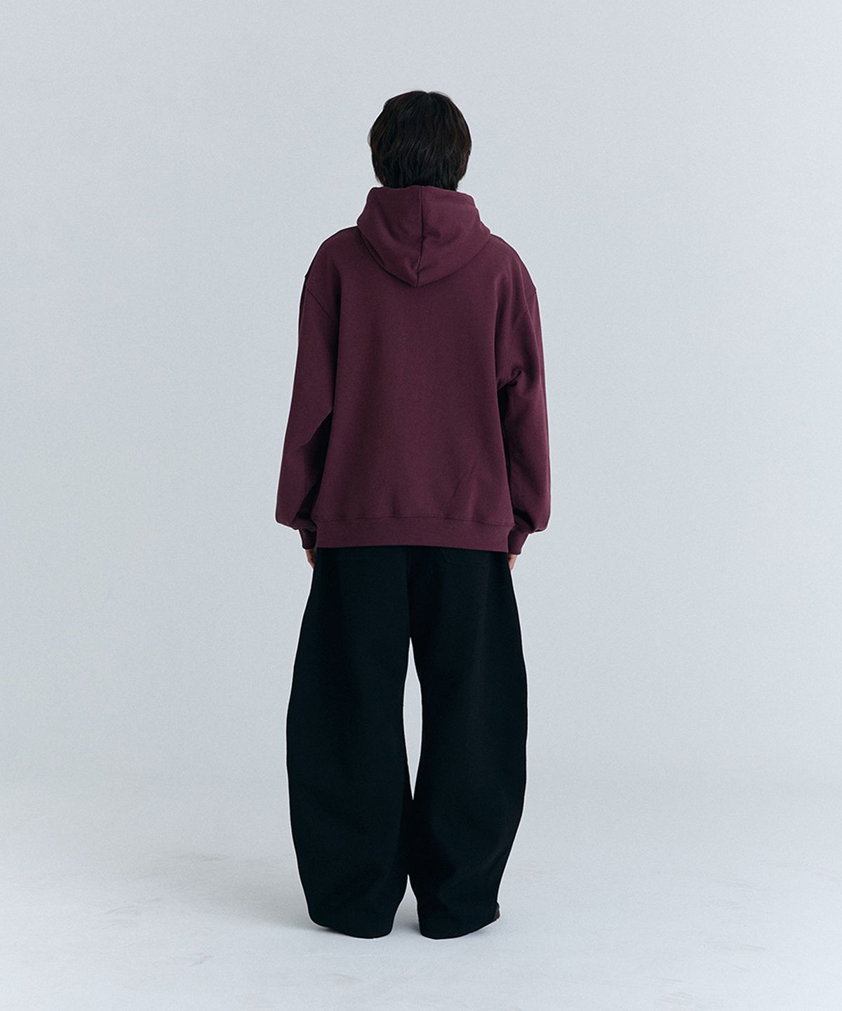 큐로랩(QUROLAB) CLOUD APPLIQUE SWEAT HOODIE(WINE)