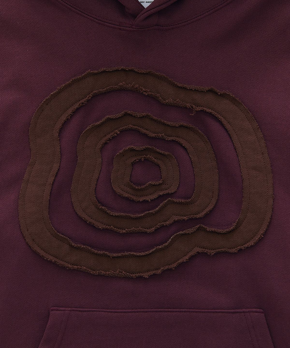 큐로랩(QUROLAB) CLOUD APPLIQUE SWEAT HOODIE(WINE)