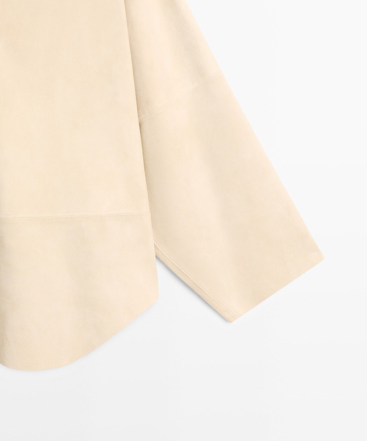 마시모두띠(MASSIMO DUTTI) 스냅 디테일 스웨이드 가죽 셔츠