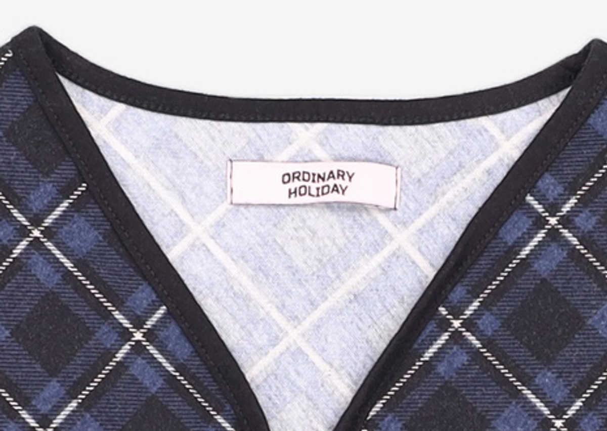 오디너리 홀리데이(ORDINARY HOLIDAY) 체크버튼포인트가디건 CHECK BUTTON POINT CARDIGAN FREE