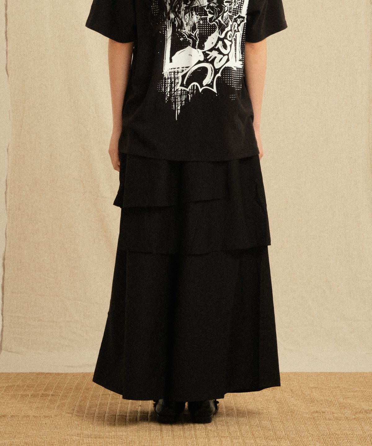 레큘리(RECULER) Basic Skirt Pants  Black