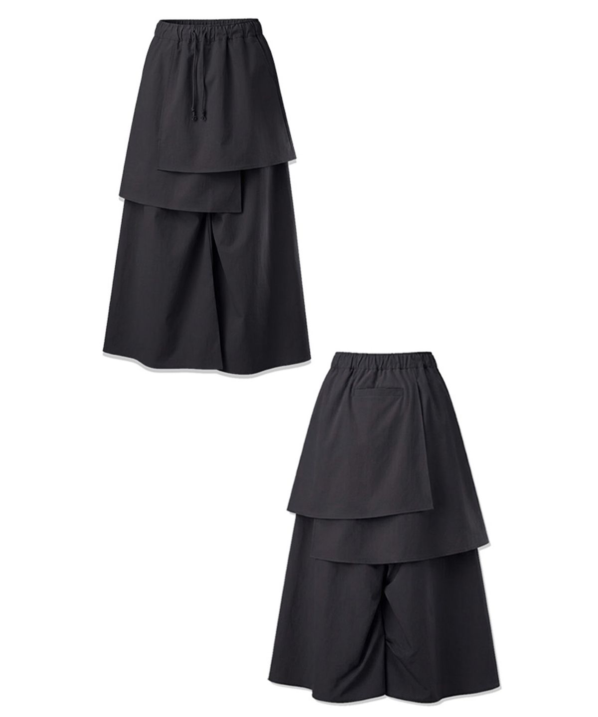 레큘리(RECULER) Basic Skirt Pants  Black