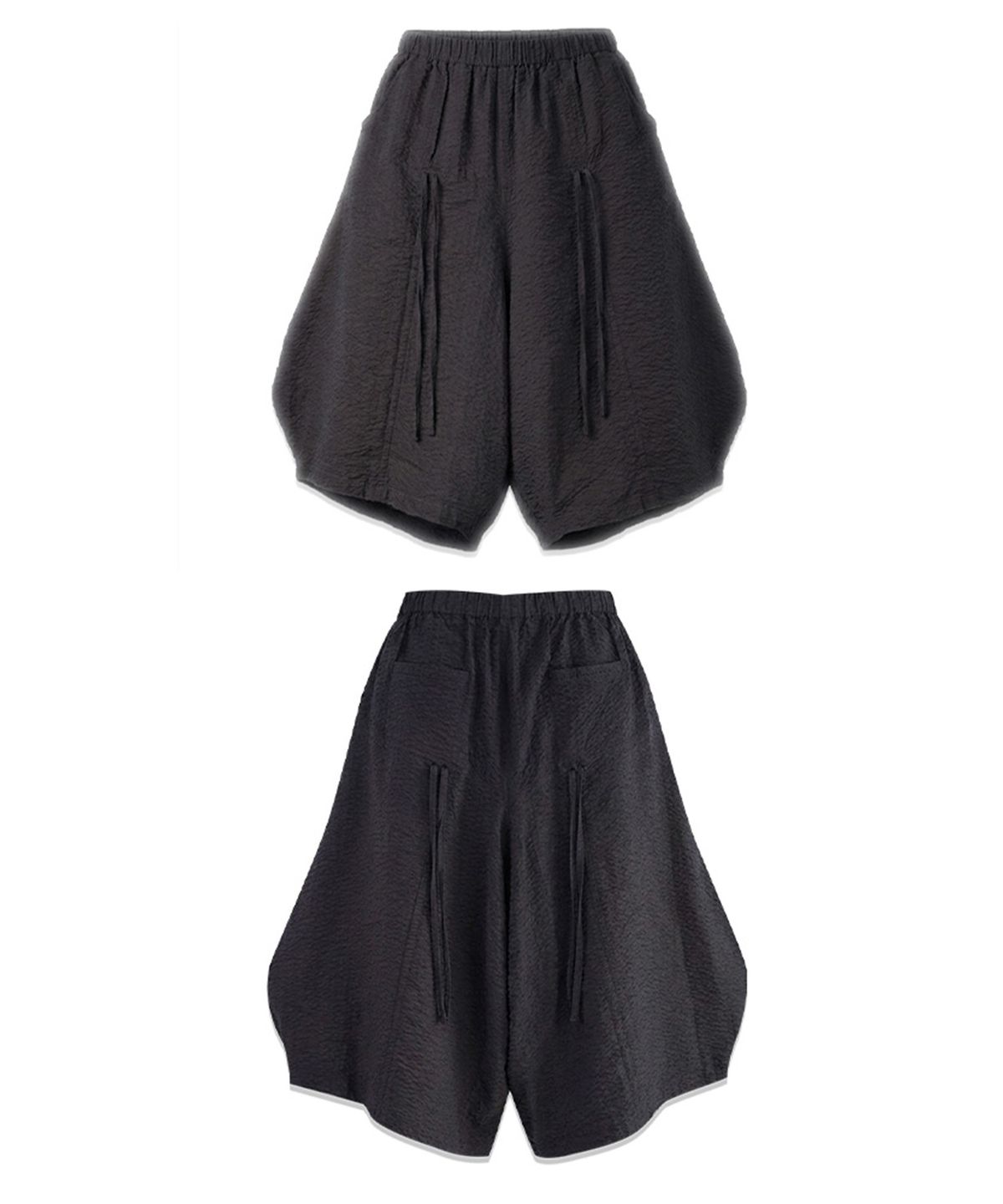 레큘리(RECULER) Shirring Skirt Pants  Black