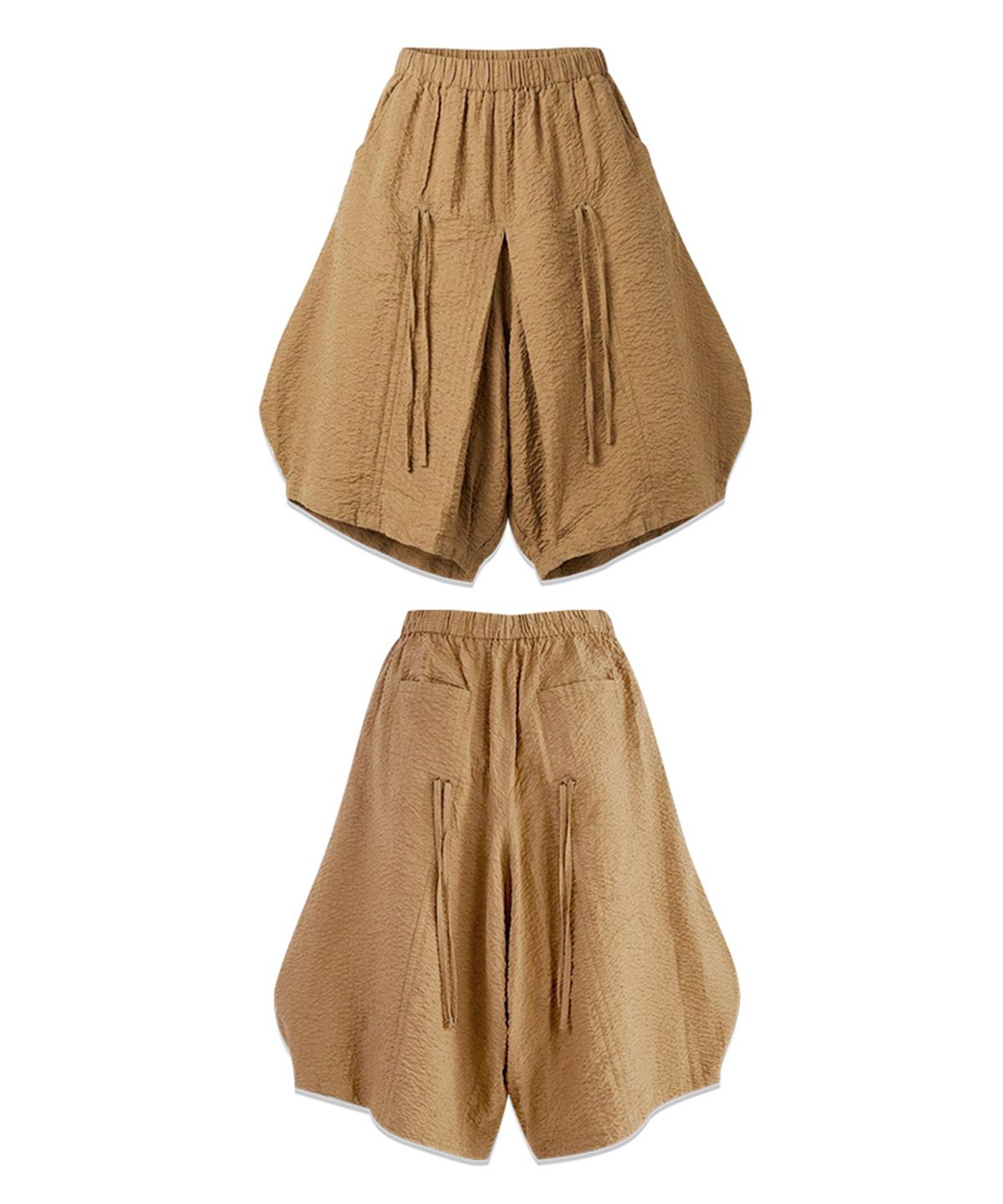 레큘리(RECULER) Shirring Skirt Pants  Brown