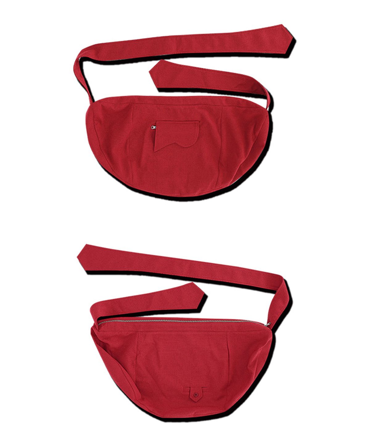 레큘리(RECULER) Tweed cloth cross bag Red