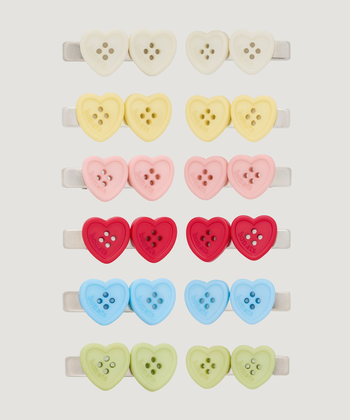 보나츠(BONATS) [Set] 뽀용 트윈 러브 핀 (6color)