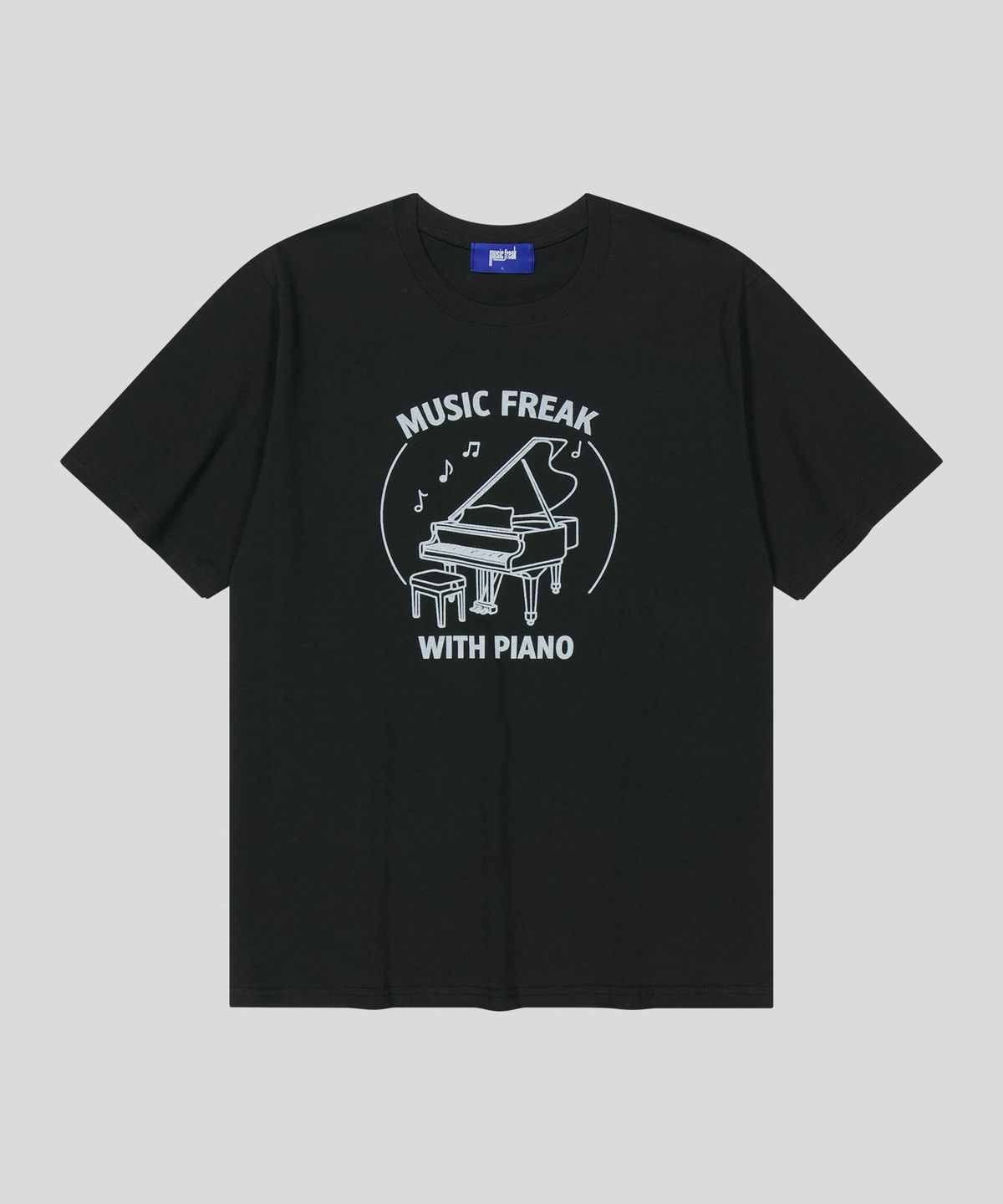 뮤직프리크(MUSICFREAK) With Band T-Shirt - BLACK