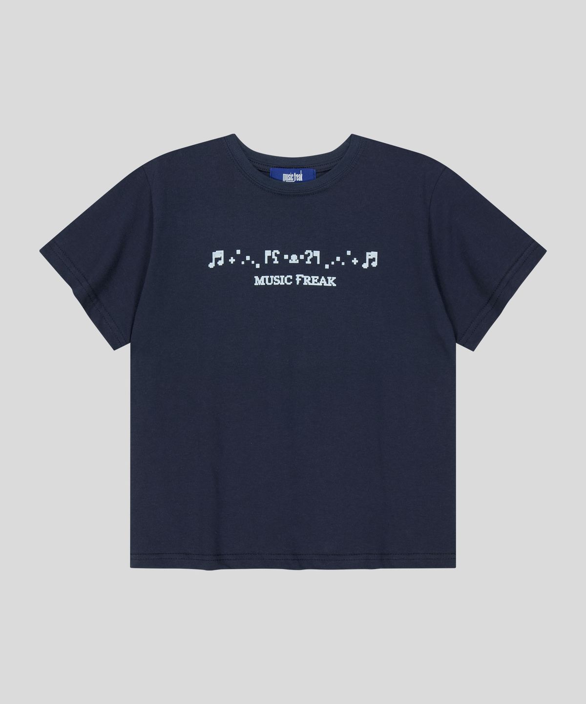 뮤직프리크(MUSICFREAK) Emoticon Bear T-Shirt - Navy