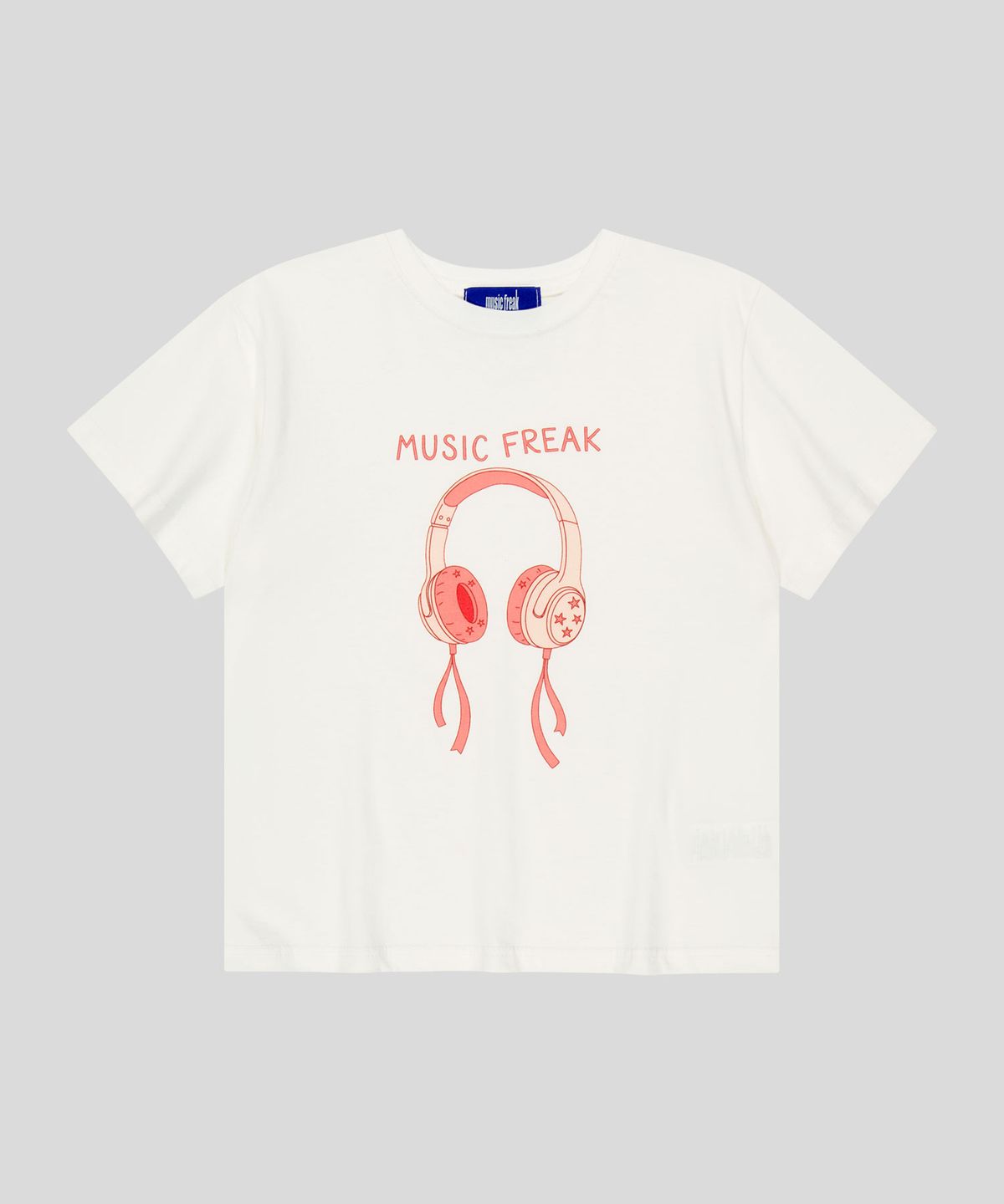 뮤직프리크(MUSICFREAK) Retro Line Headphones T-Shirt - White