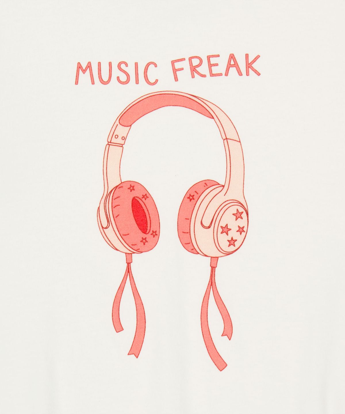 뮤직프리크(MUSICFREAK) Retro Line Headphones T-Shirt - White