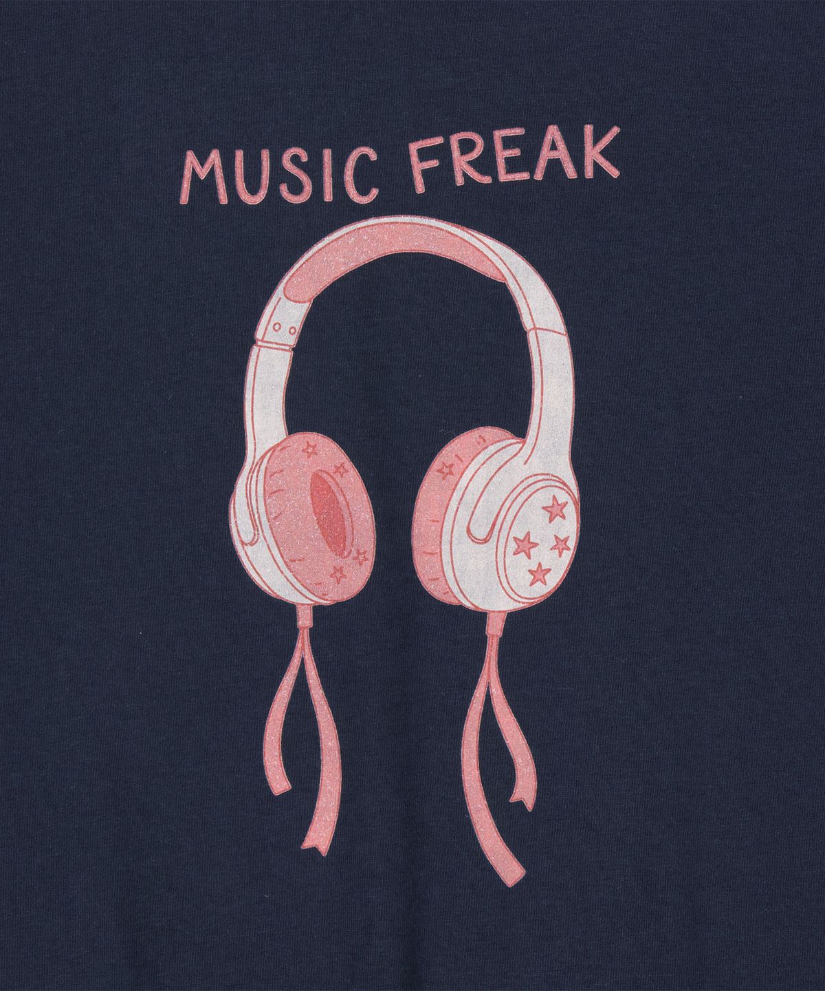 뮤직프리크(MUSICFREAK) Retro Line Headphones T-Shirt - Navy