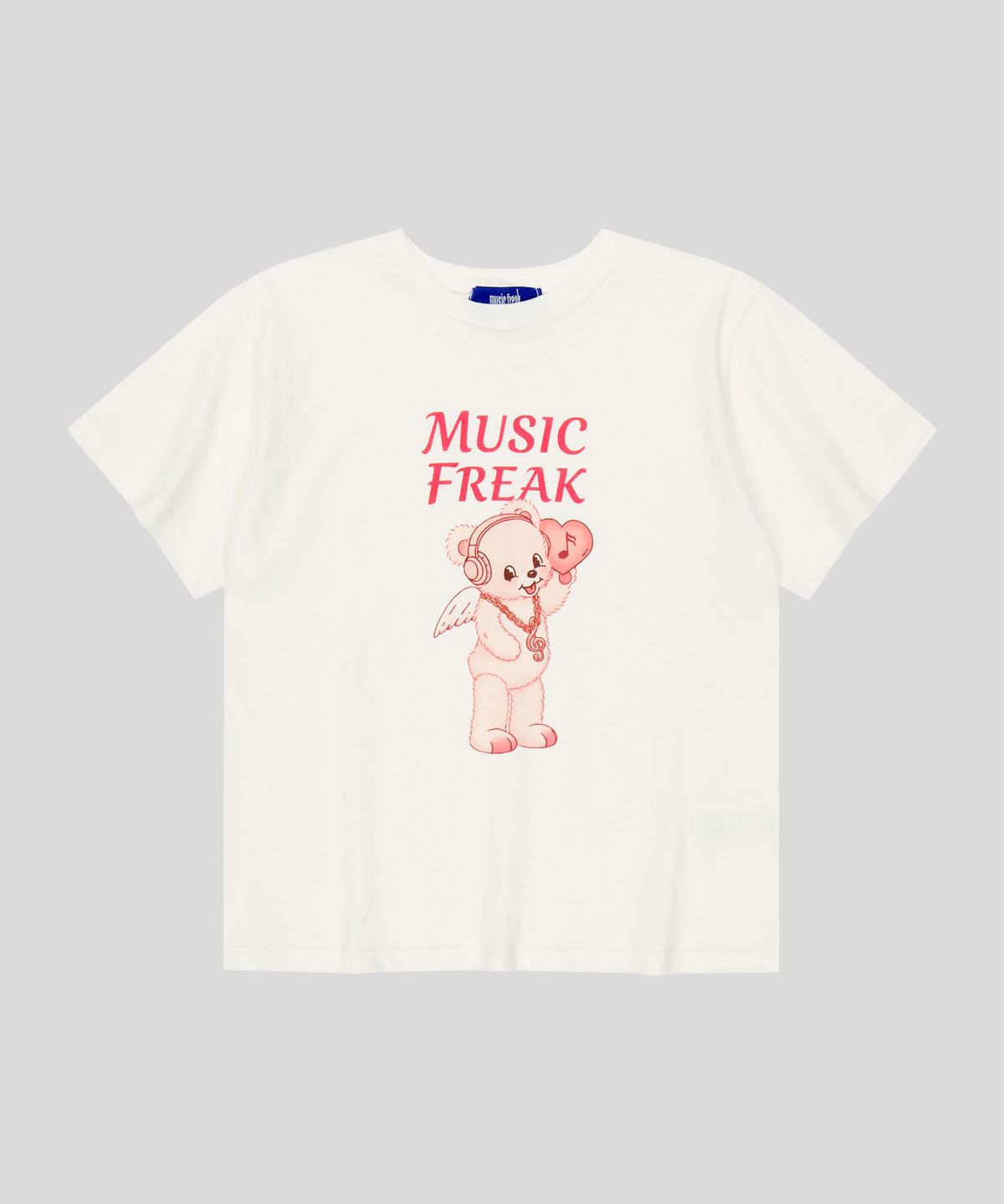 뮤직프리크(MUSICFREAK) Angel Bear T-Shirt - White