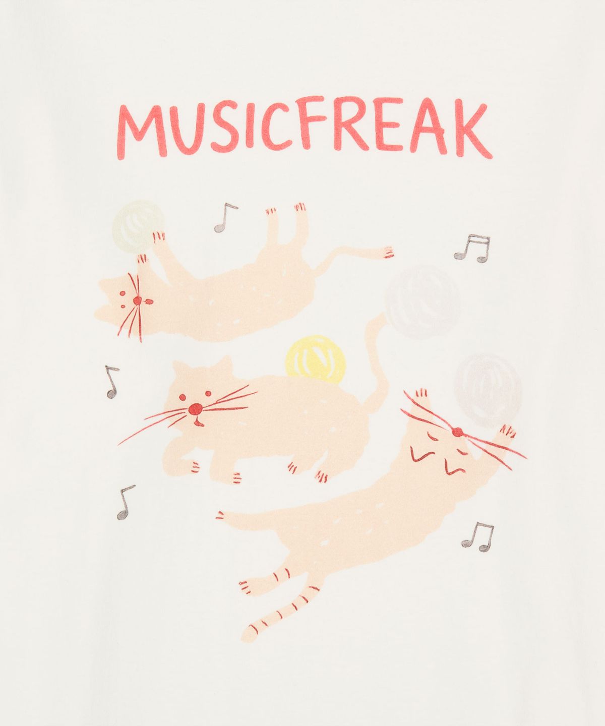 뮤직프리크(MUSICFREAK) Grooming Cat T-Shirt - White