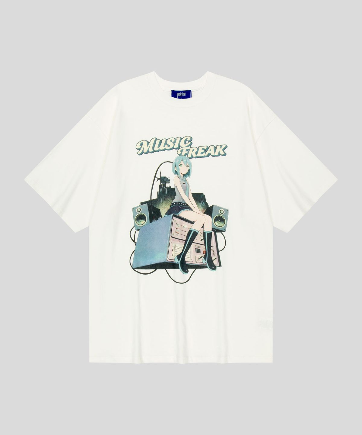뮤직프리크(MUSICFREAK) Sound Junkie Girl T-Shirt - White