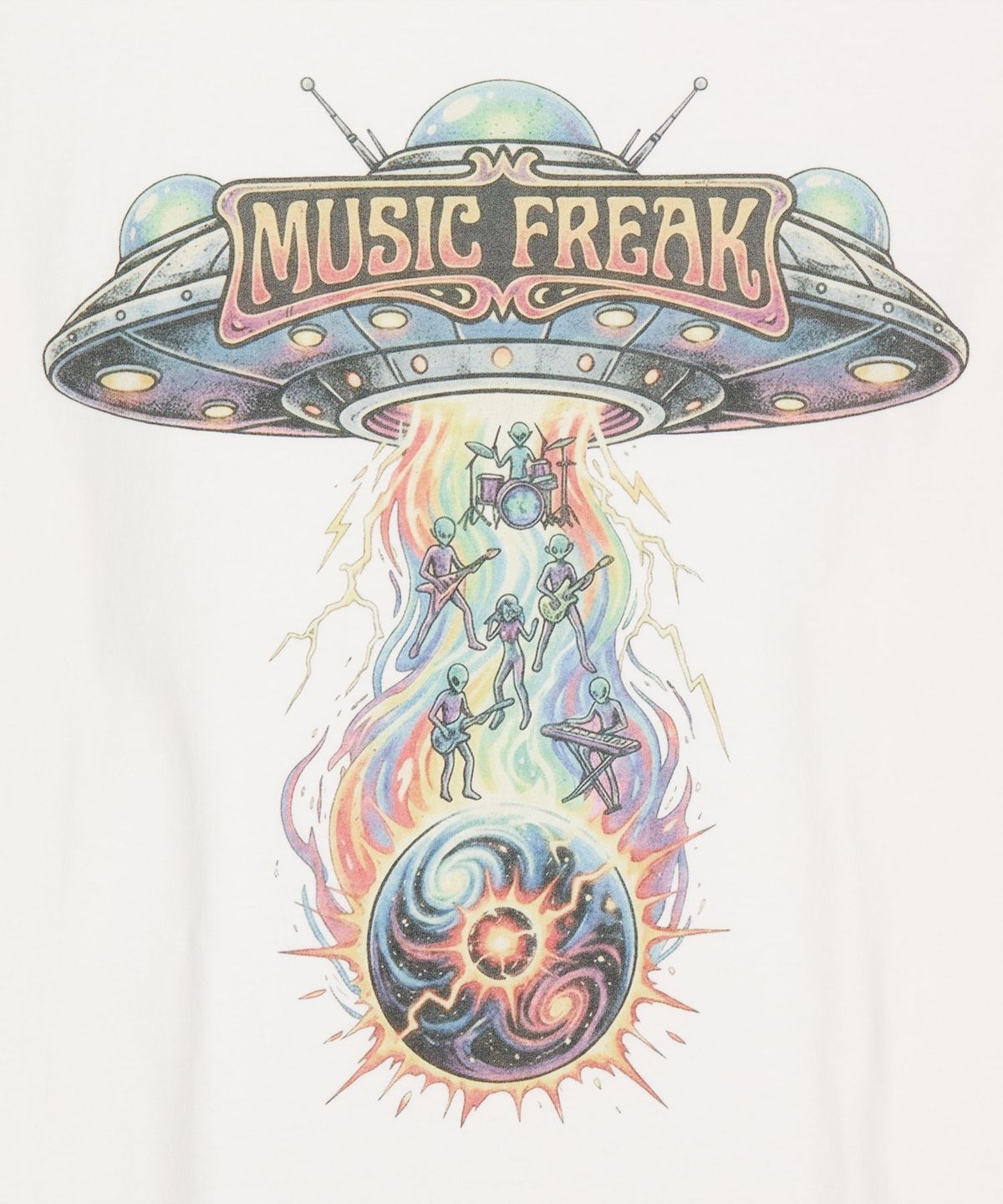 뮤직프리크(MUSICFREAK) Taken by the Sound T-Shirt - White