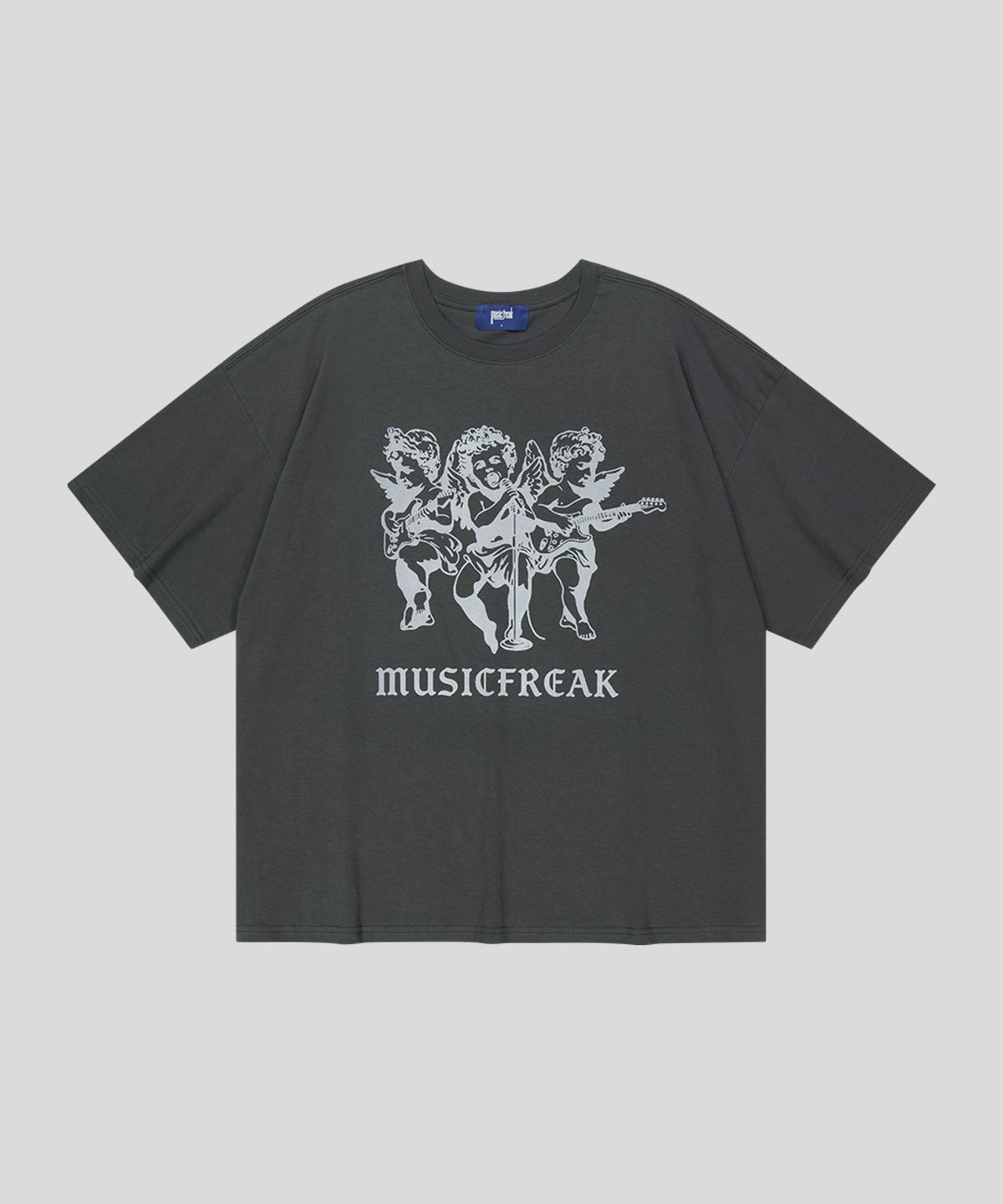 뮤직프리크(MUSICFREAK) A Band of Angels T-Shirt - Charcoal