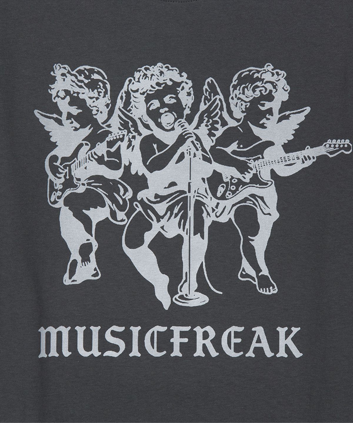 뮤직프리크(MUSICFREAK) A Band of Angels T-Shirt - Charcoal