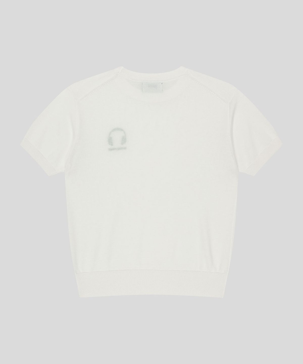 뮤직프리크(MUSICFREAK) (W) Haedphone Logo Stitch Round Knits - IVORY