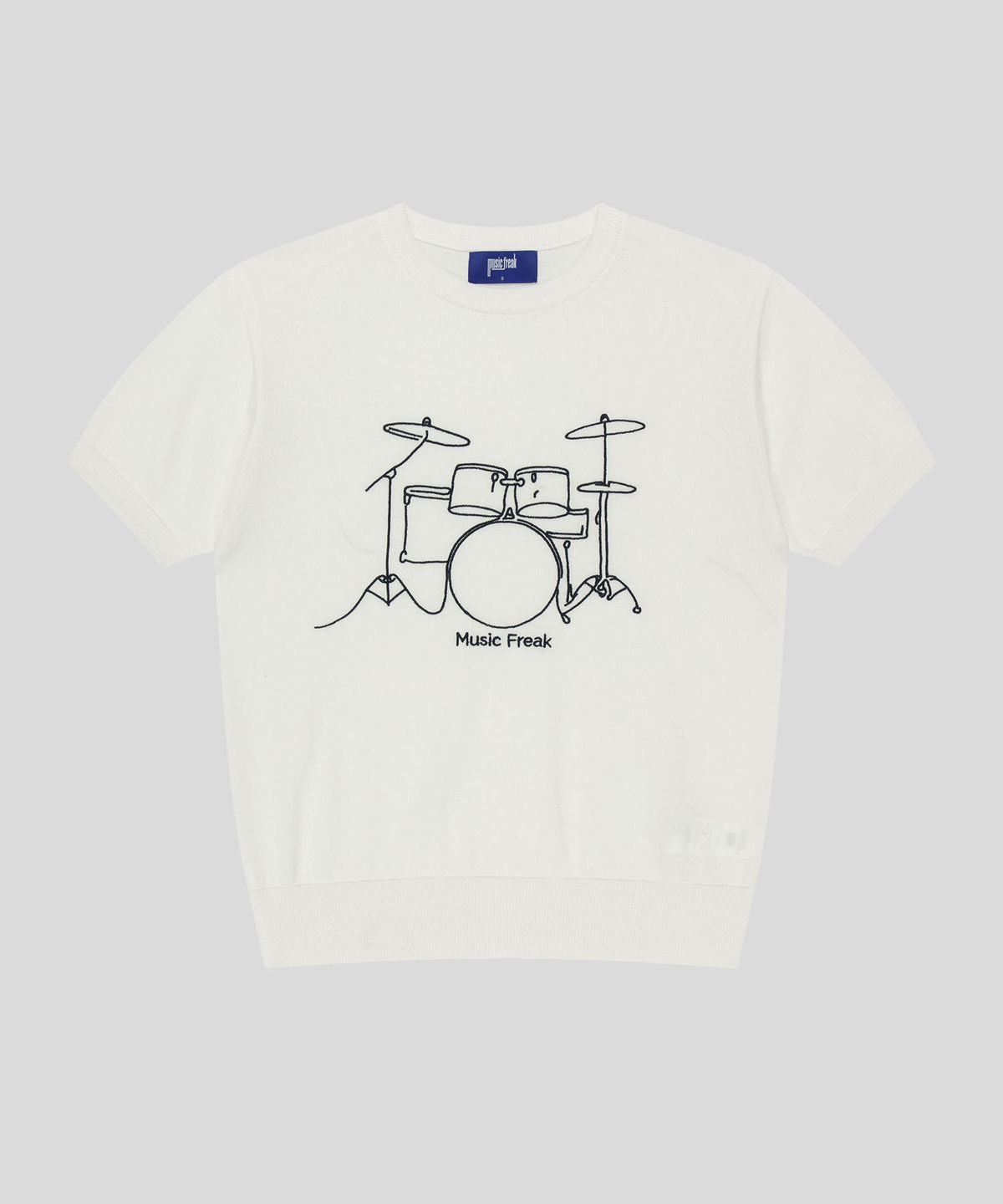 뮤직프리크(MUSICFREAK) (W) Band Stitch Round Knits - IVORY