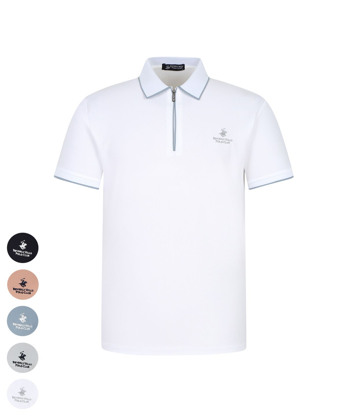 비버리힐스 폴로클럽(BHPOLOCLUB) 남성 트랙 라인 쿨 하프집업 카라 티셔츠 5Color TS199