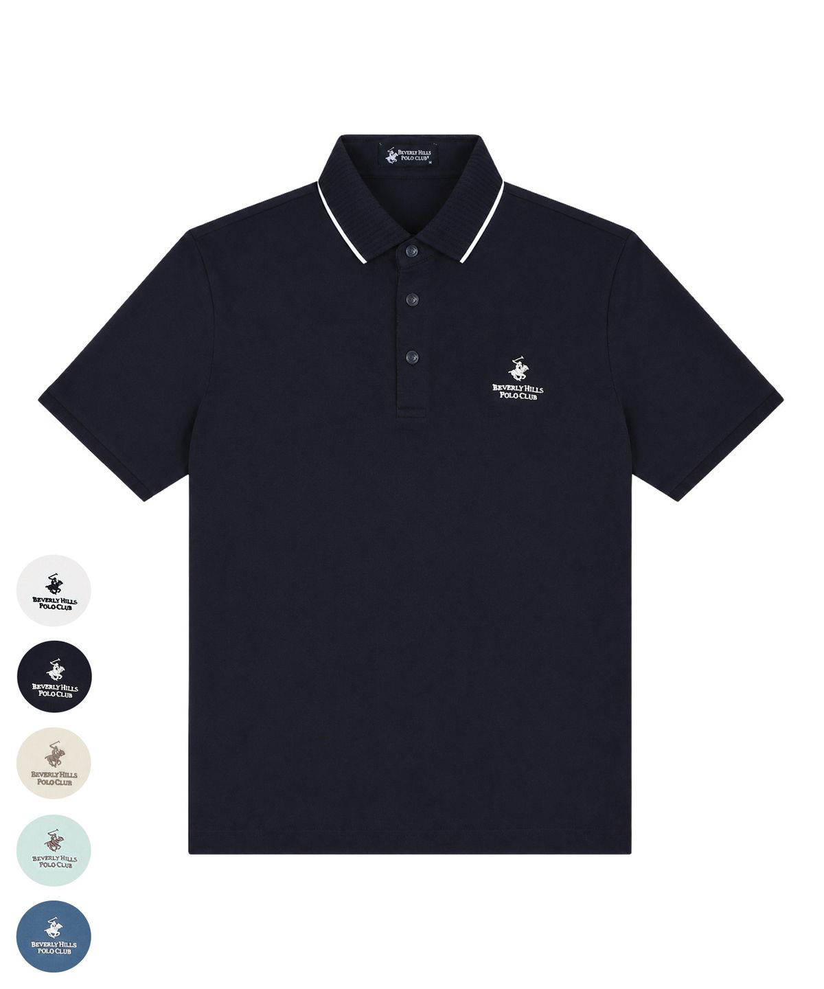 비버리힐스 폴로클럽(BHPOLOCLUB) 남성 썸머 카라 라인 폴로 티셔츠 5Color TS201