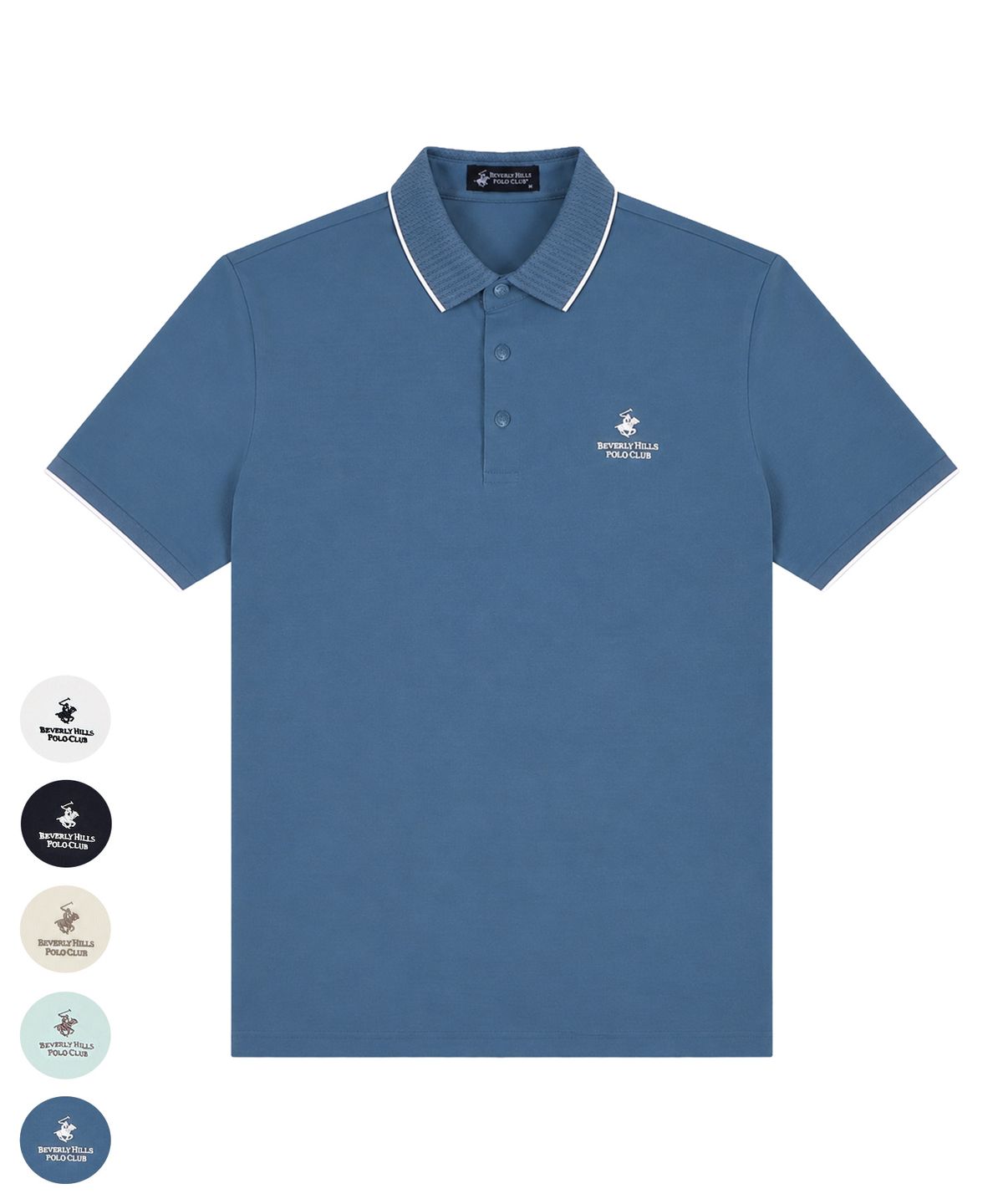 비버리힐스 폴로클럽(BHPOLOCLUB) 남성 썸머 카라 라인 폴로 티셔츠 5Color TS201