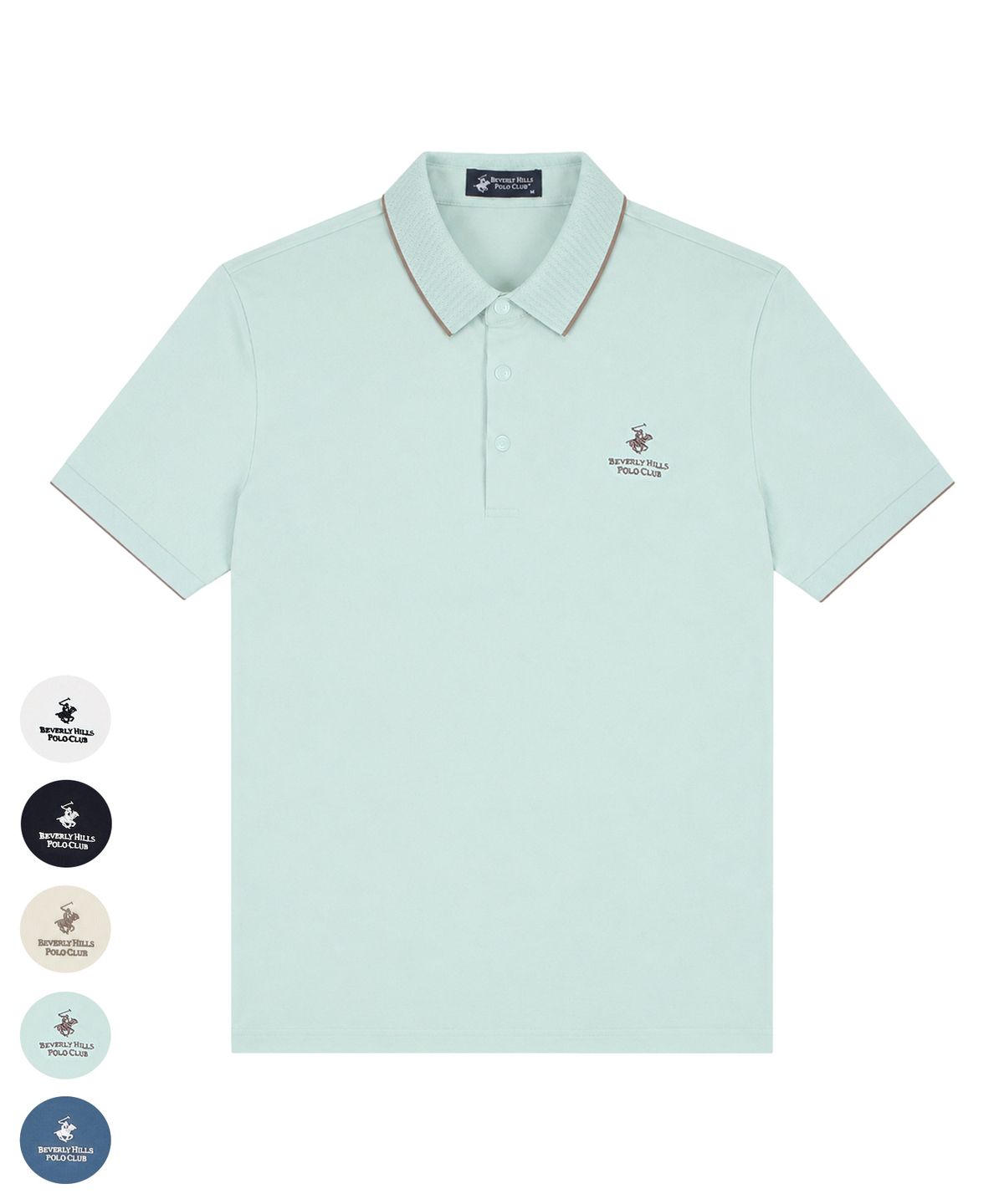 비버리힐스 폴로클럽(BHPOLOCLUB) 남성 썸머 카라 라인 폴로 티셔츠 5Color TS201