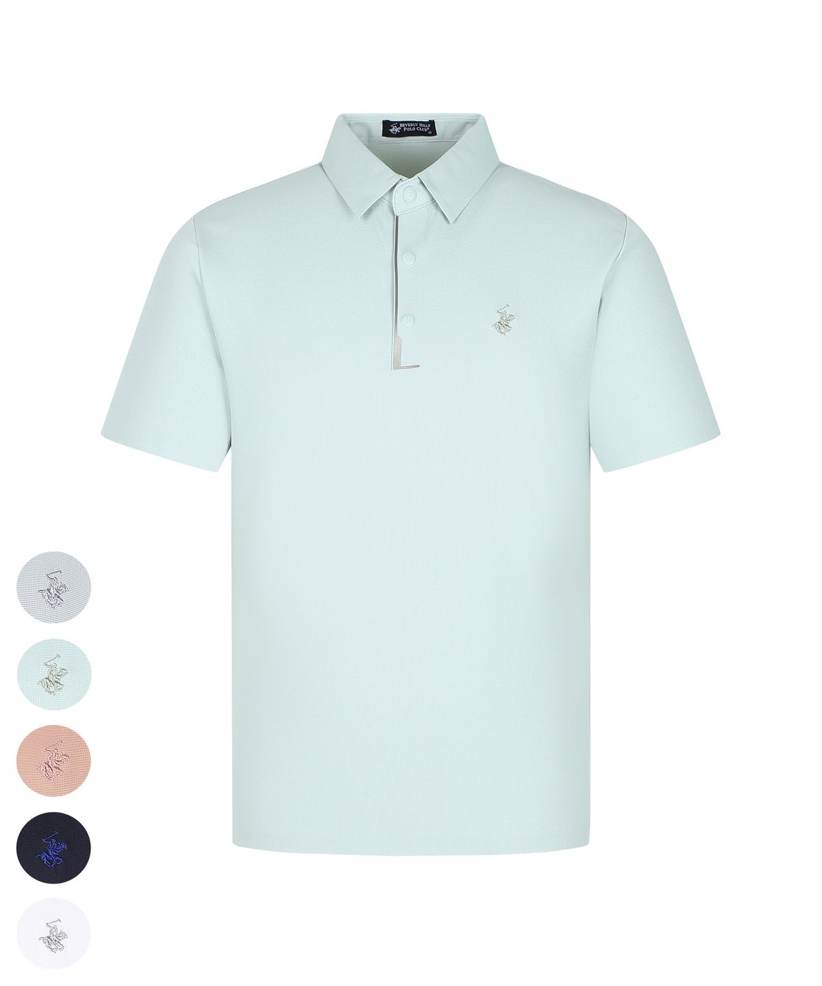 비버리힐스 폴로클럽(BHPOLOCLUB) 남성 썸머 메탈릭 라인 미니멀 카라티 5Color TS204