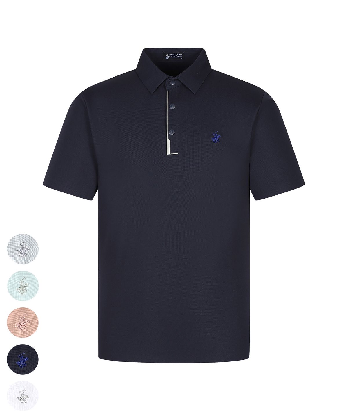 비버리힐스 폴로클럽(BHPOLOCLUB) 남성 썸머 메탈릭 라인 미니멀 카라티 5Color TS204