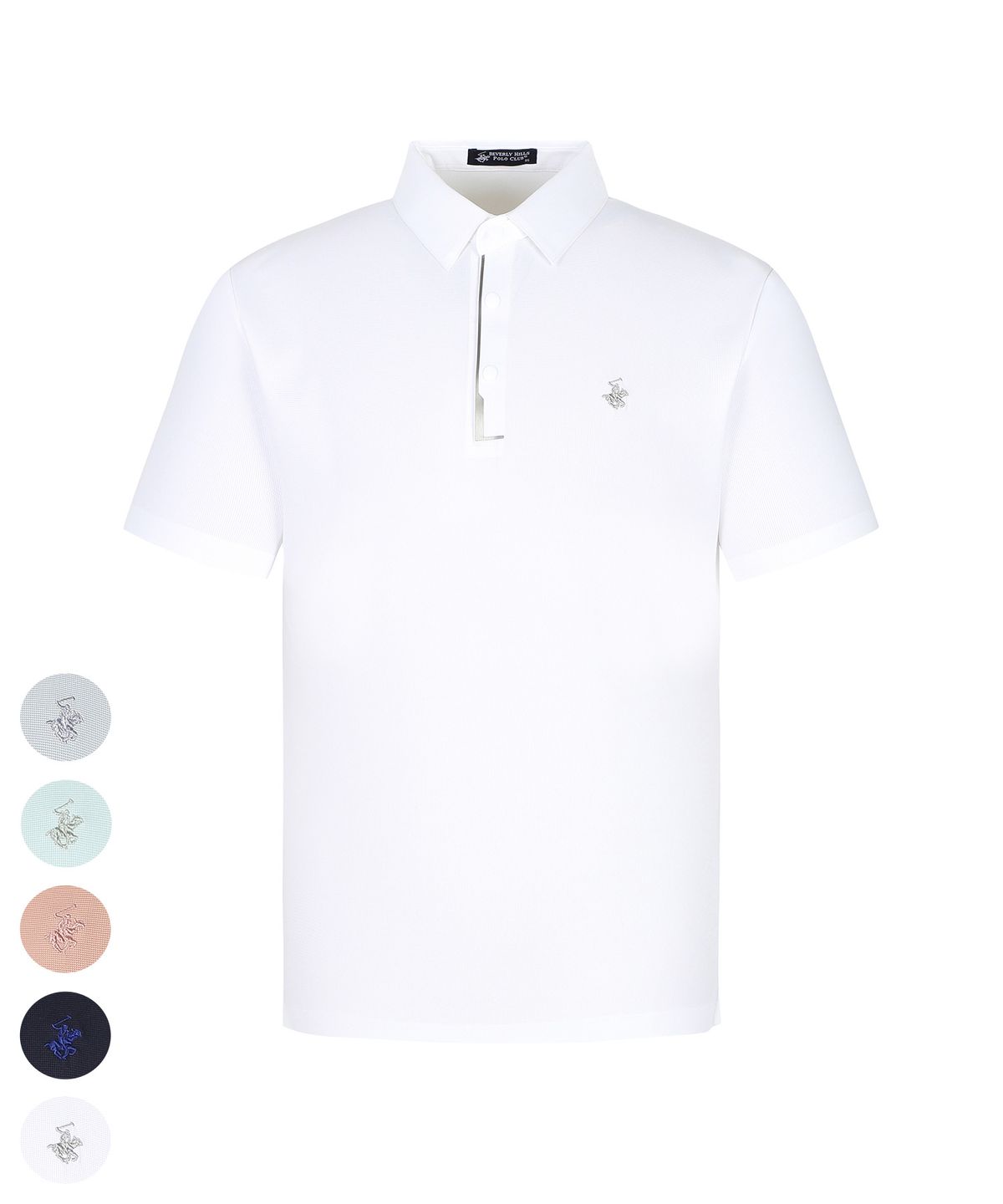 비버리힐스 폴로클럽(BHPOLOCLUB) 남성 썸머 메탈릭 라인 미니멀 카라티 5Color TS204