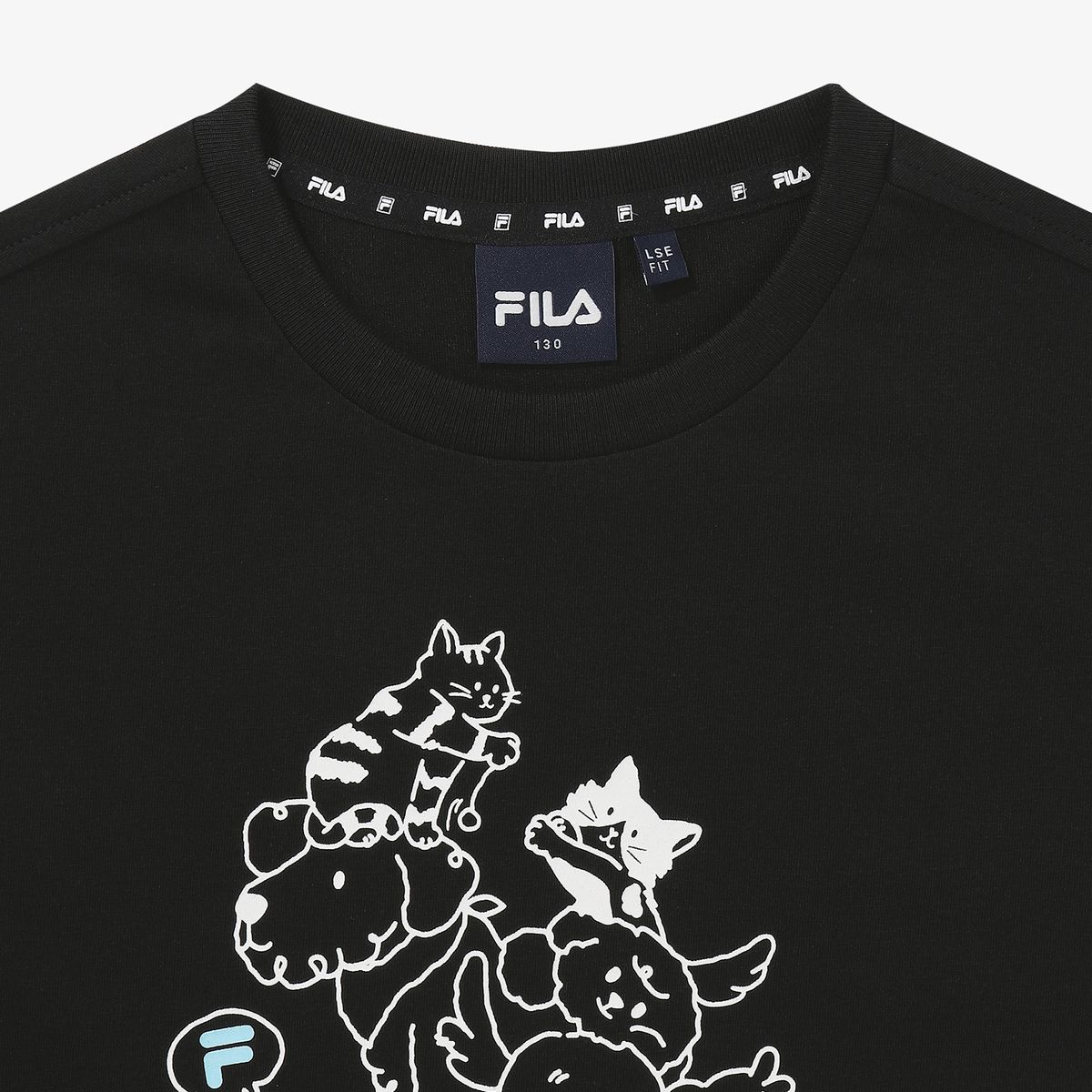 휠라 키즈(FILA KIDS) Drywave 에어로쿨 CAT 루즈핏 티셔츠