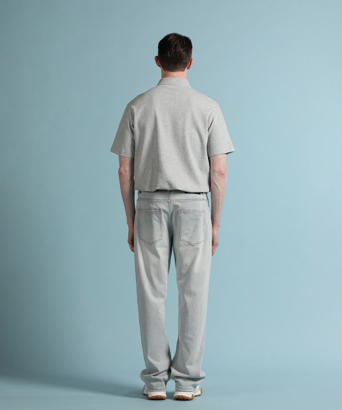 빠니깔레(PANICALE) 블루 라이트워시 레귤러핏 데님 팬츠