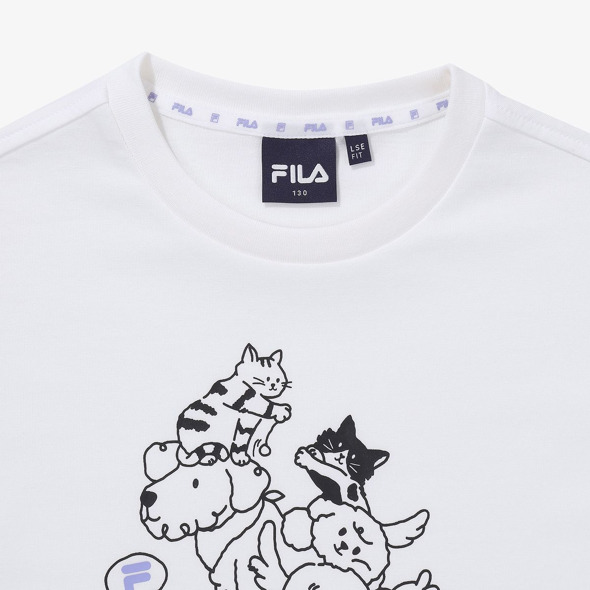 휠라 키즈(FILA KIDS) Drywave 에어로쿨 CAT 루즈핏 티셔츠