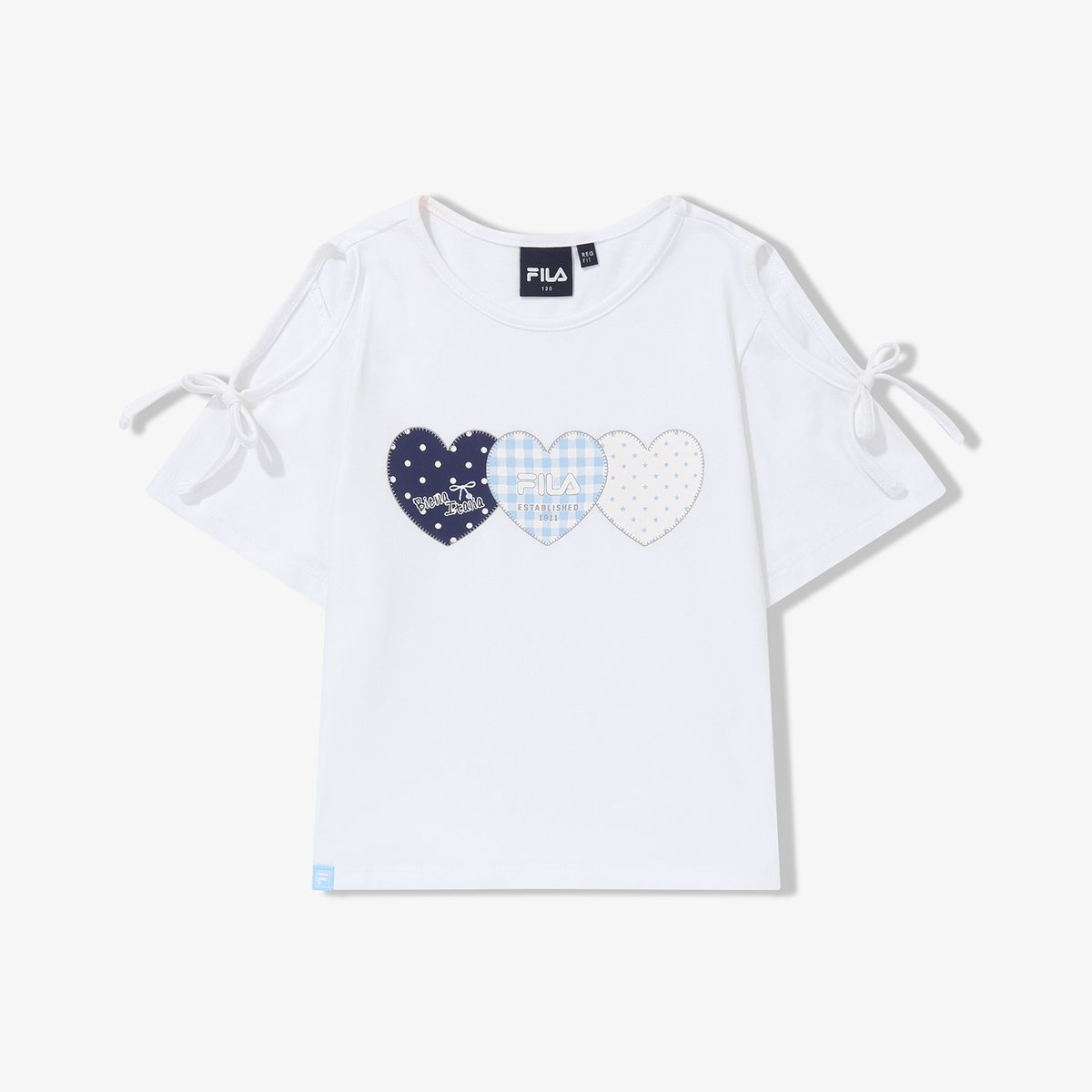 휠라 키즈(FILA KIDS) Drywave 에어로쿨 여아 트임 티셔츠