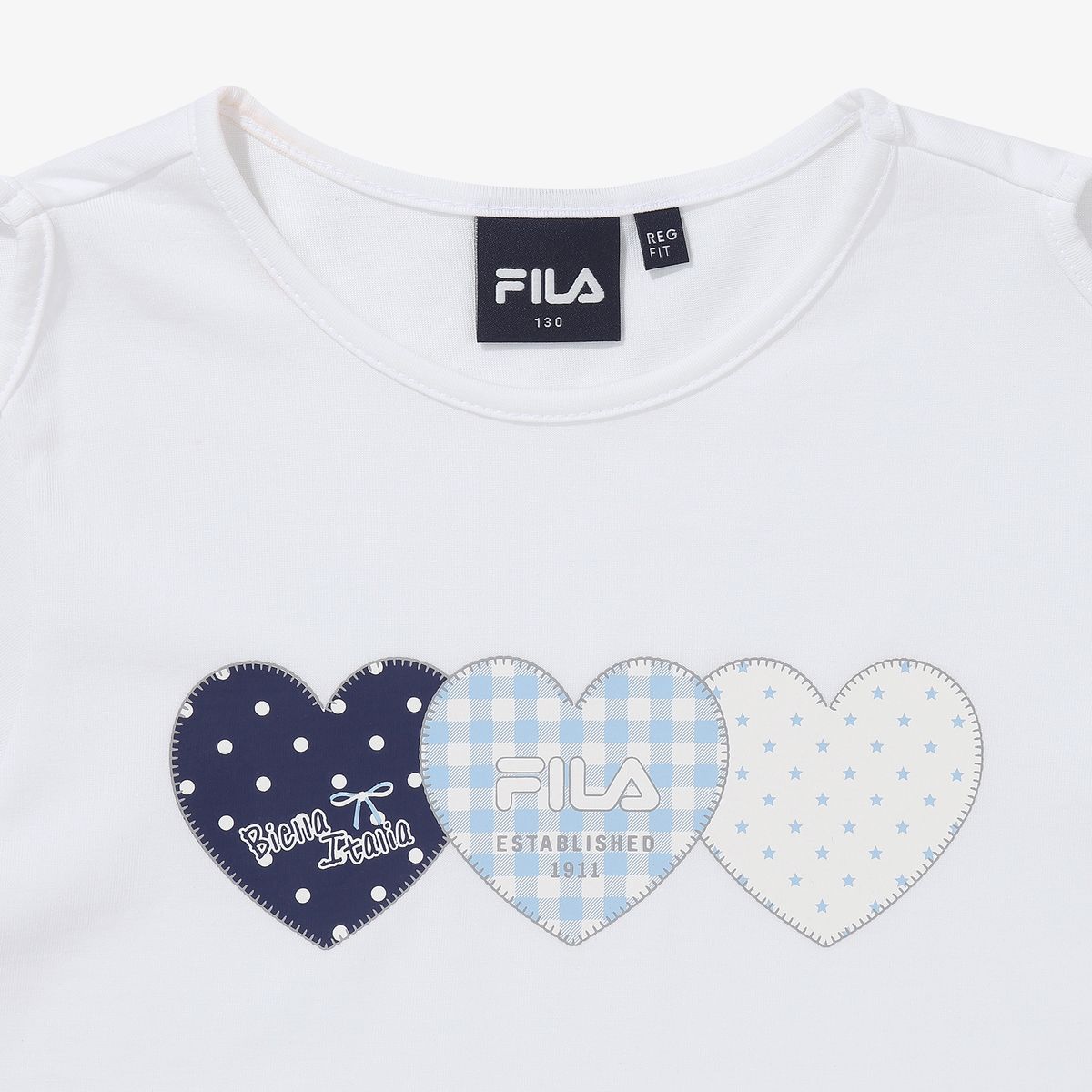 휠라 키즈(FILA KIDS) Drywave 에어로쿨 여아 트임 티셔츠