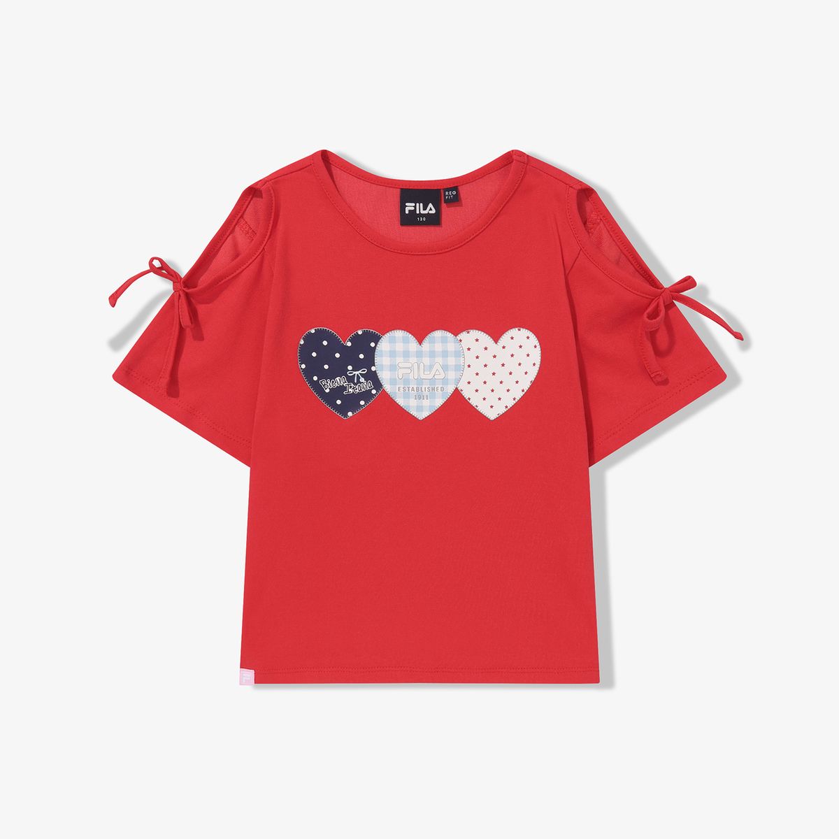 휠라 키즈(FILA KIDS) Drywave 에어로쿨 여아 트임 티셔츠