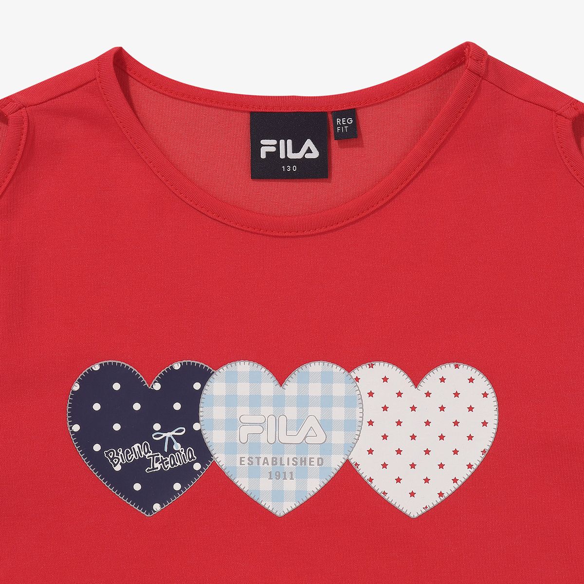 휠라 키즈(FILA KIDS) Drywave 에어로쿨 여아 트임 티셔츠