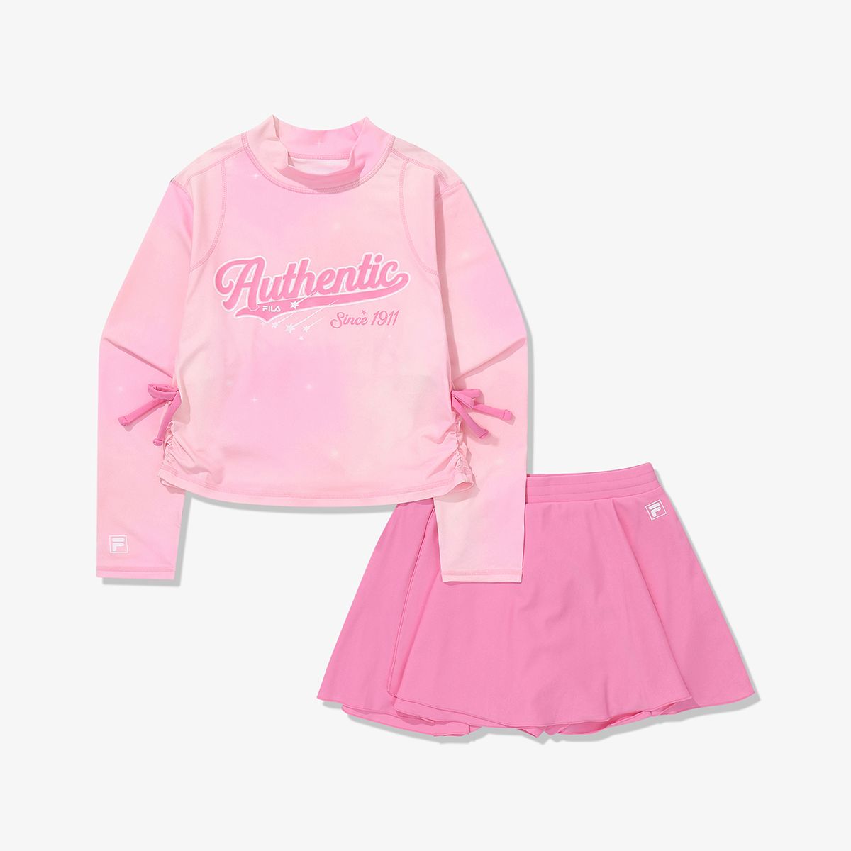 휠라 키즈(FILA KIDS) 여아 래시가드 스커트 세트