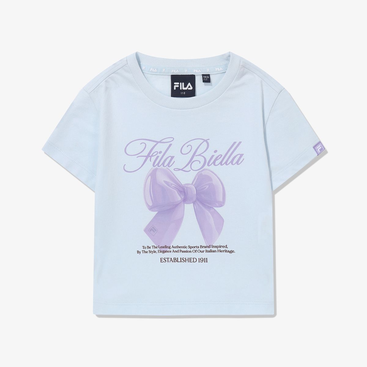 휠라 키즈(FILA KIDS) 여아 리본 그래픽 반팔티