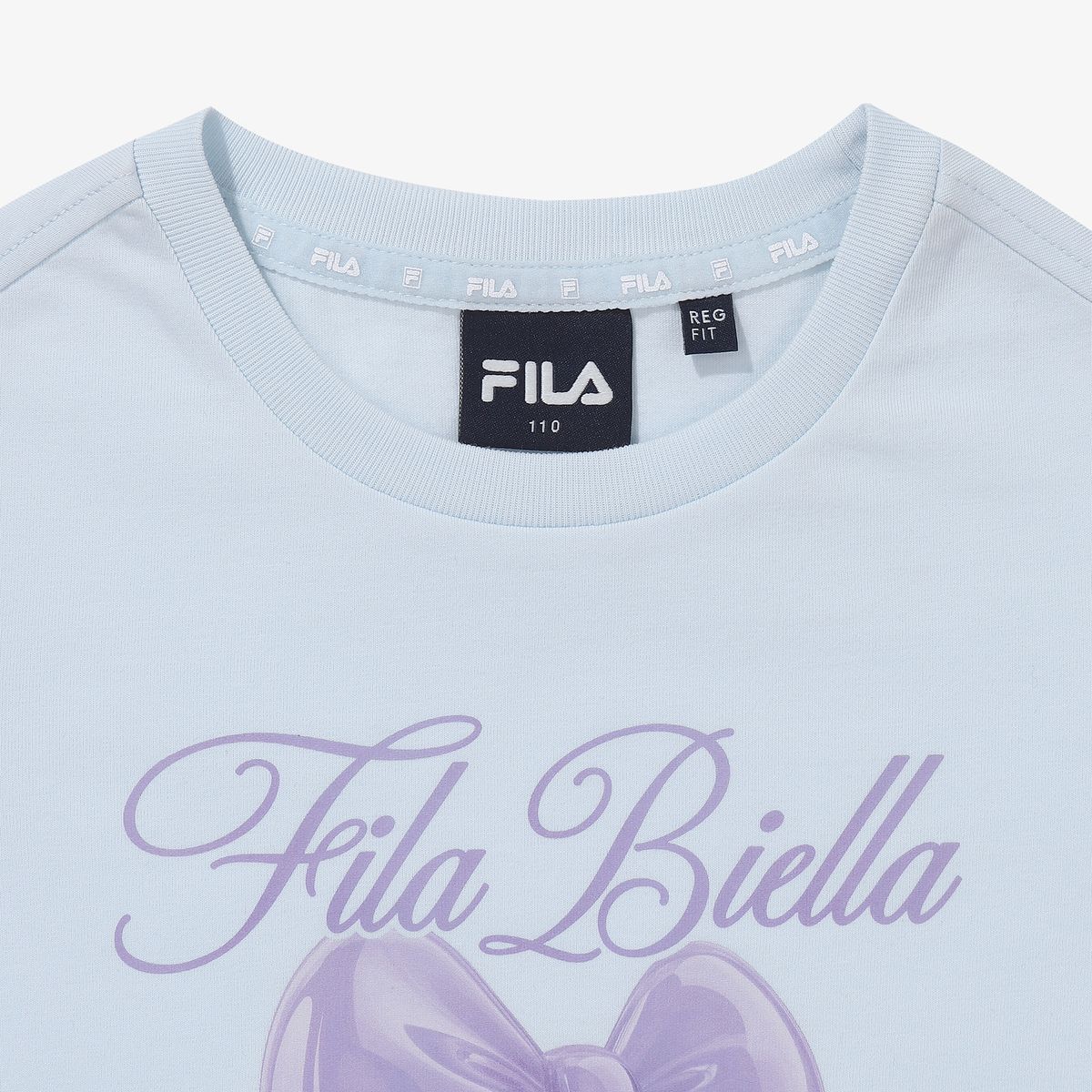 휠라 키즈(FILA KIDS) 여아 리본 그래픽 반팔티