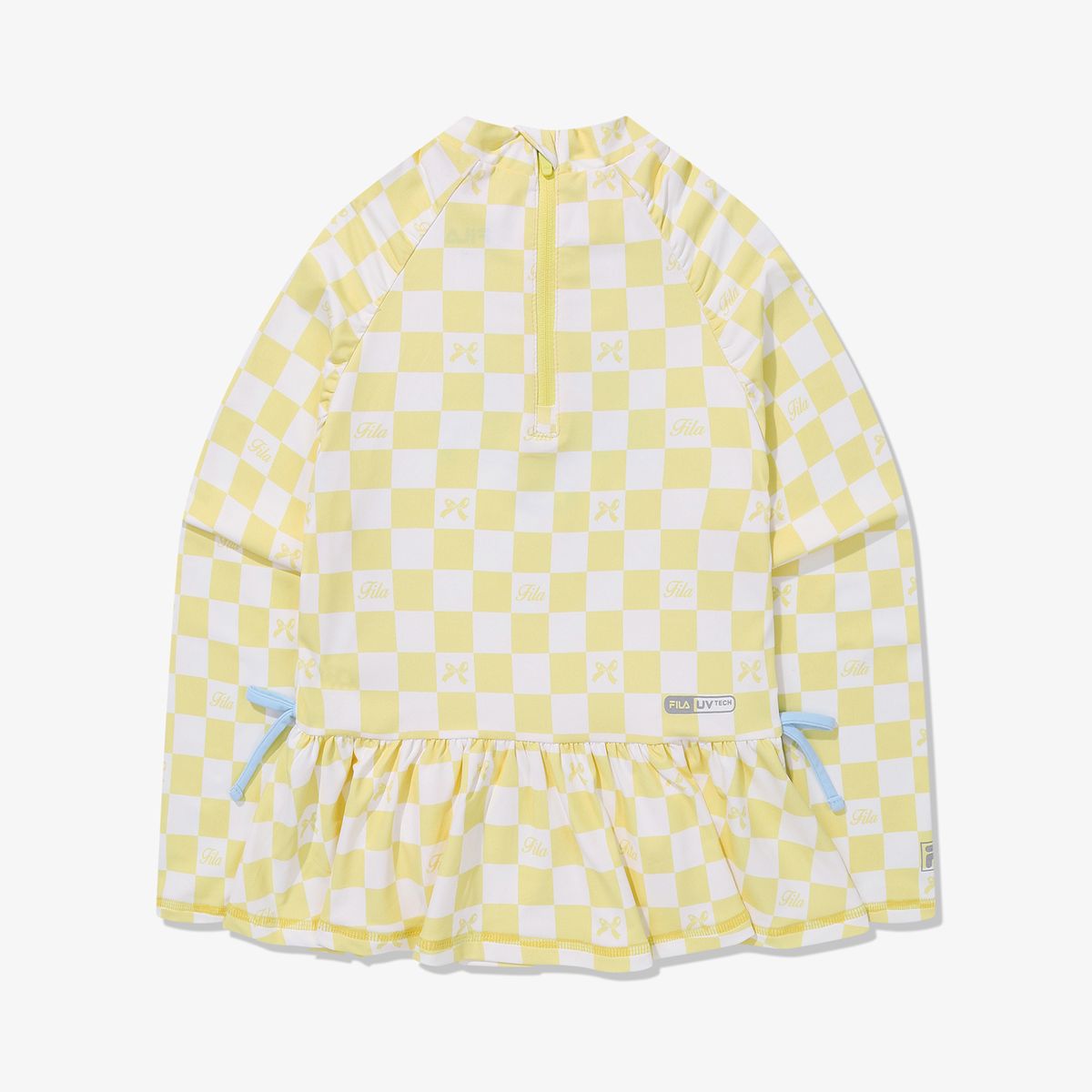 휠라 키즈(FILA KIDS) 여아 체크 3PCS 래시가드 세트