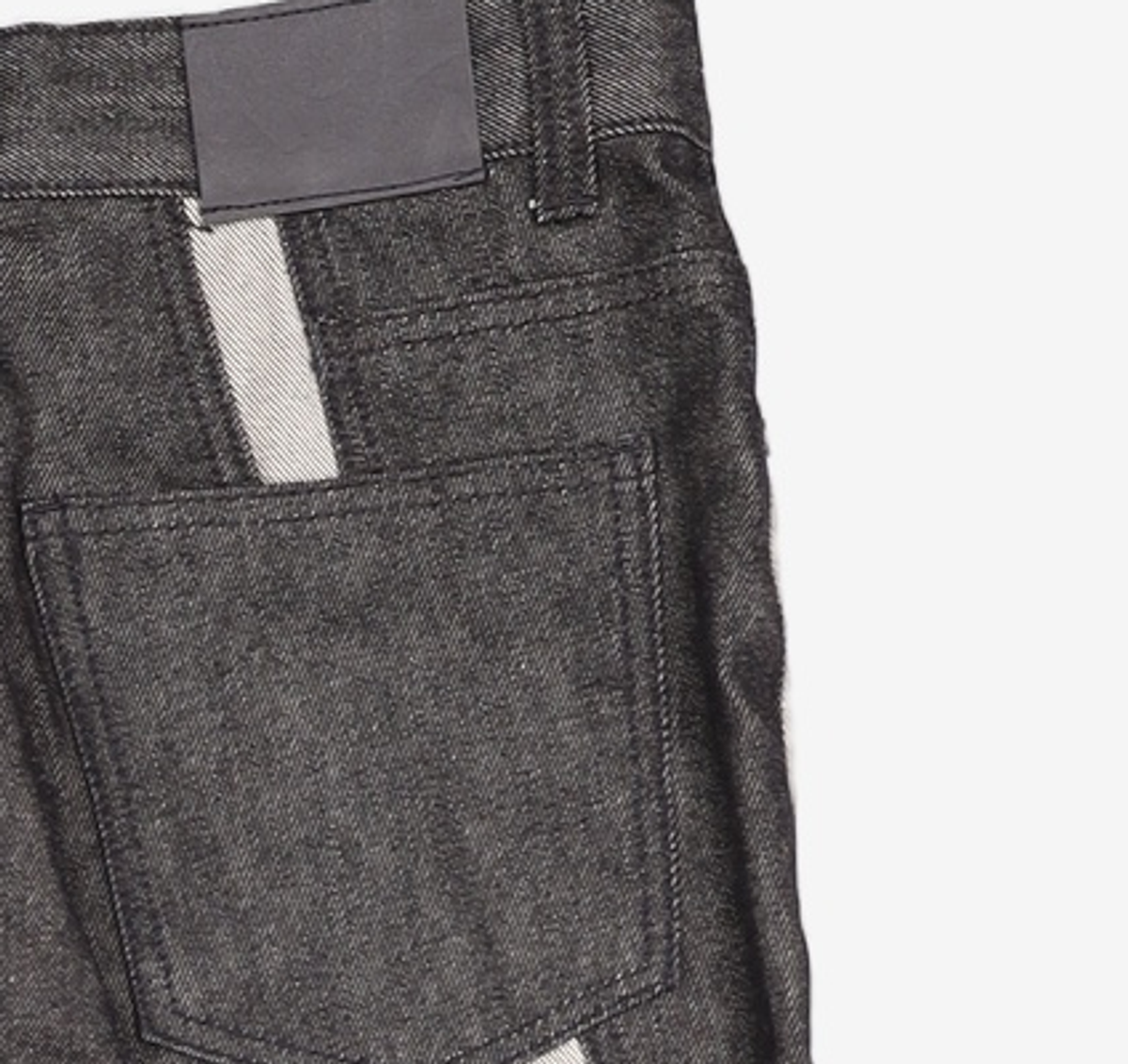 애드오프(ADDOFF) WAVE CURL LINE WIDE DENIM PANTS BLACK 48