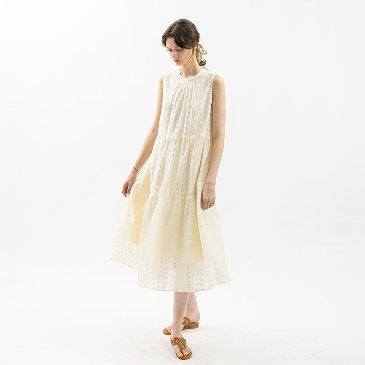 웬스데이딜라잇(WEDNESDAY DELIGHT) WD_Pure mood lace ribbon dress_IVORY