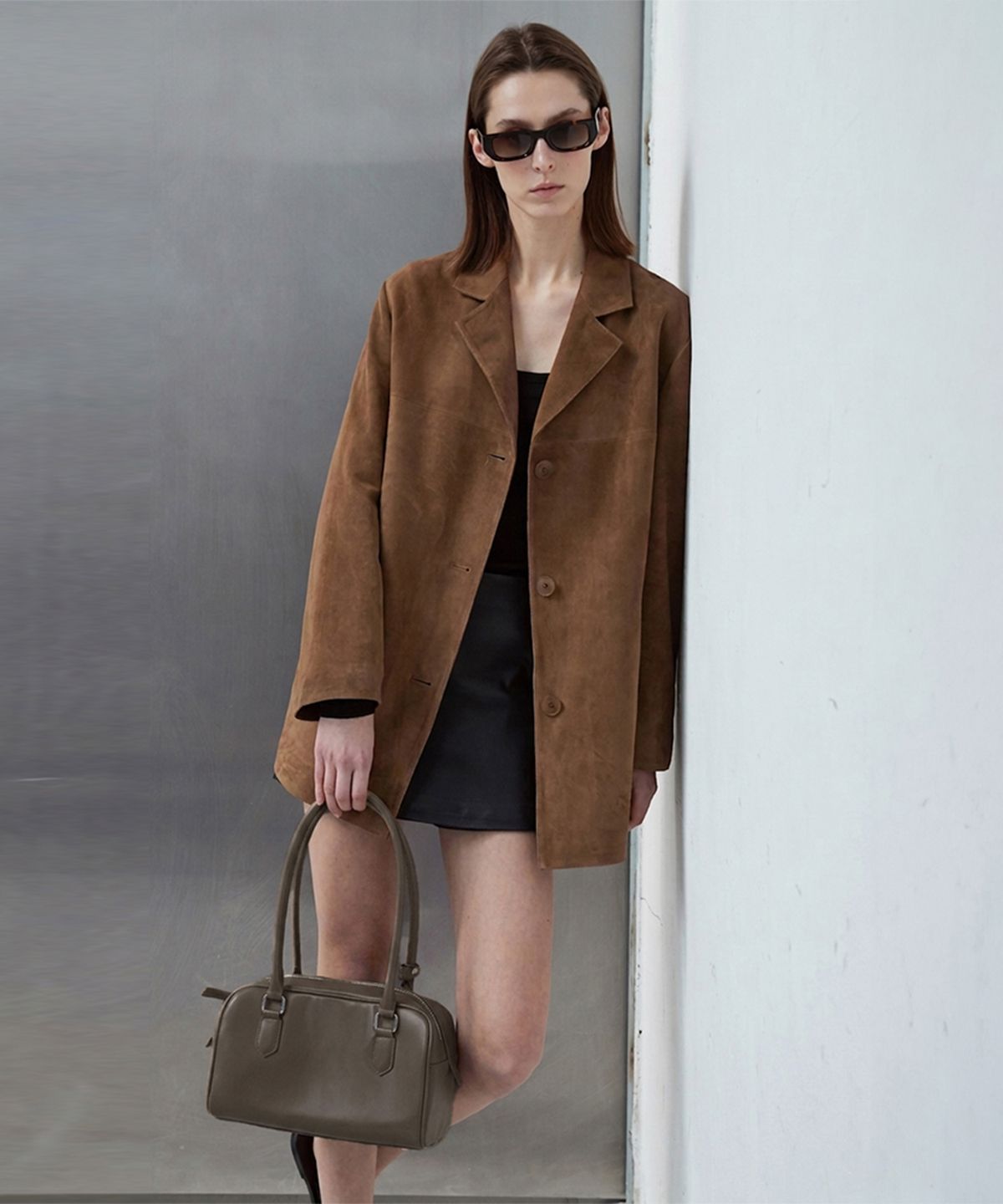 베르데마르(VERDEMAR) Nappa lambskin Boston shoulder bag_Latia